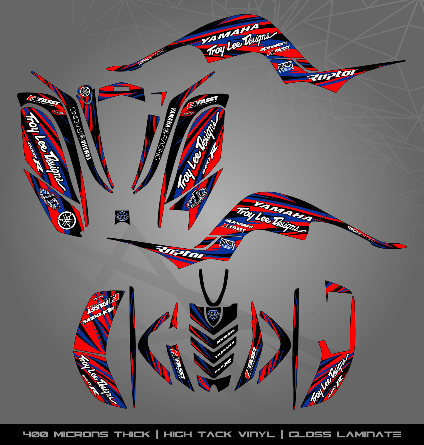 Full Sticker Kit for Yamaha Raptor 660 R