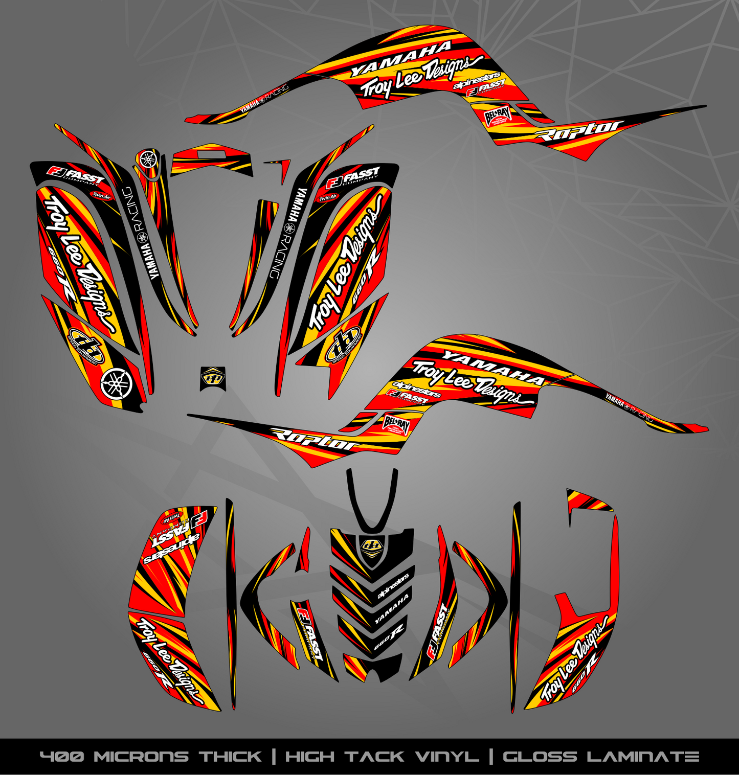 Full Sticker Kit for Yamaha Raptor 660 R