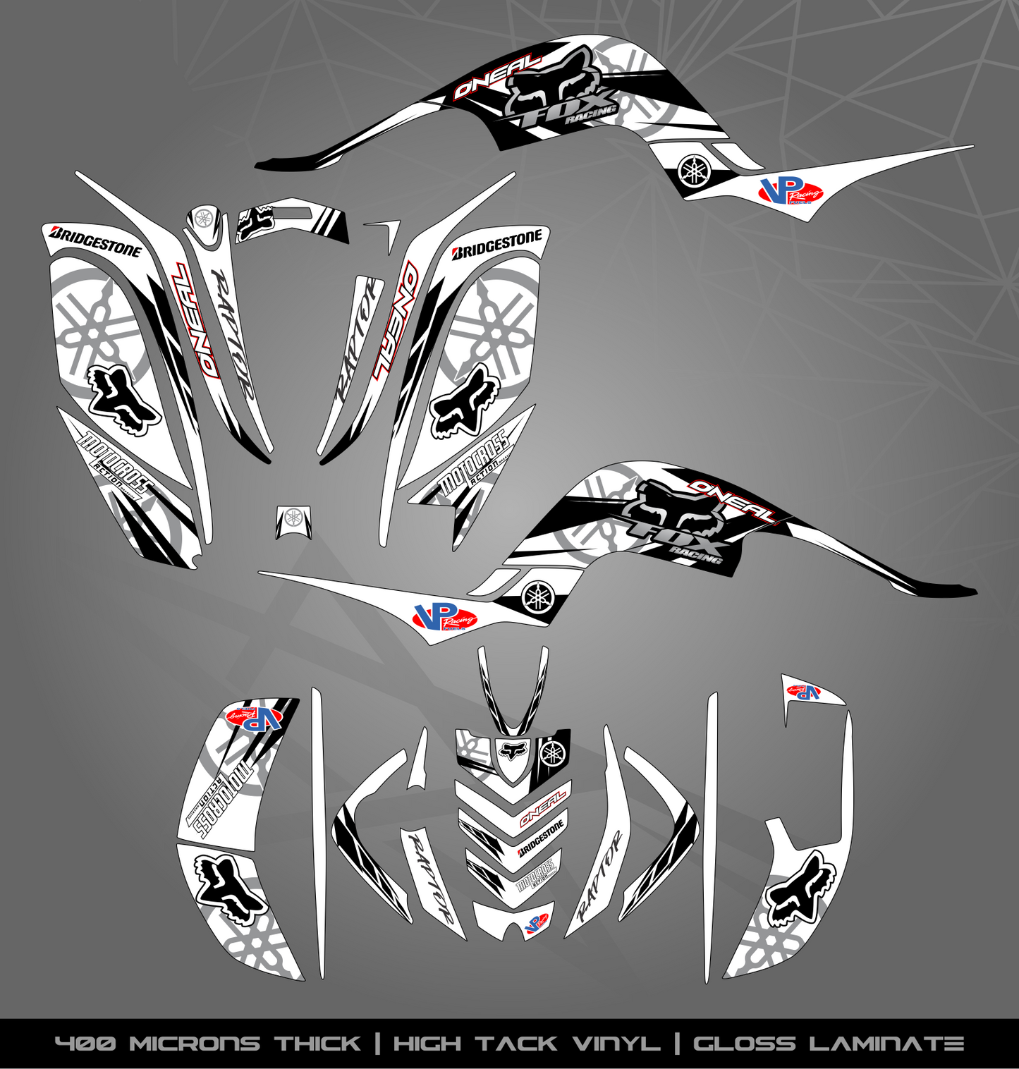 Full Sticker Kit for Yamaha Raptor 660 R