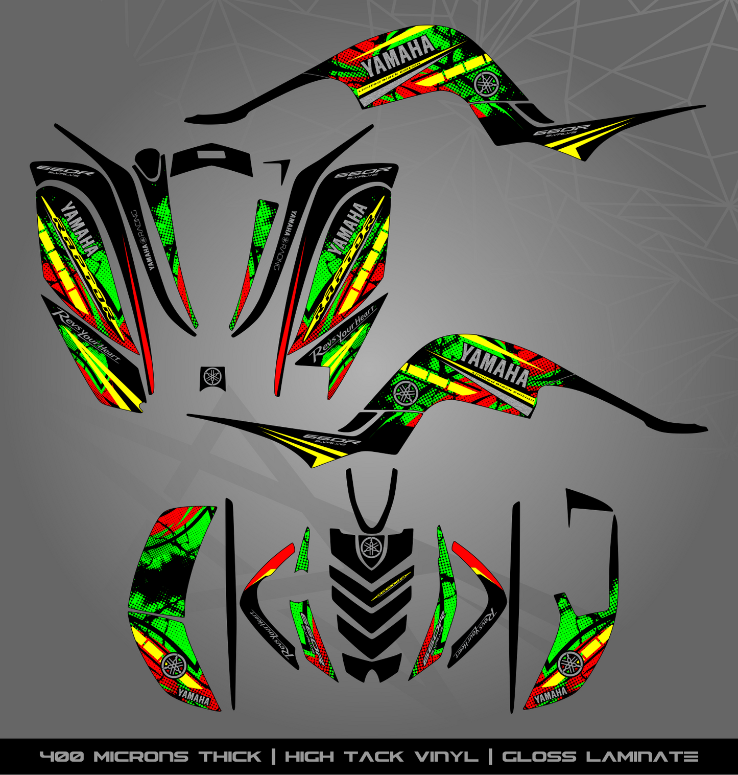 Full Sticker Kit for Yamaha Raptor 660 R