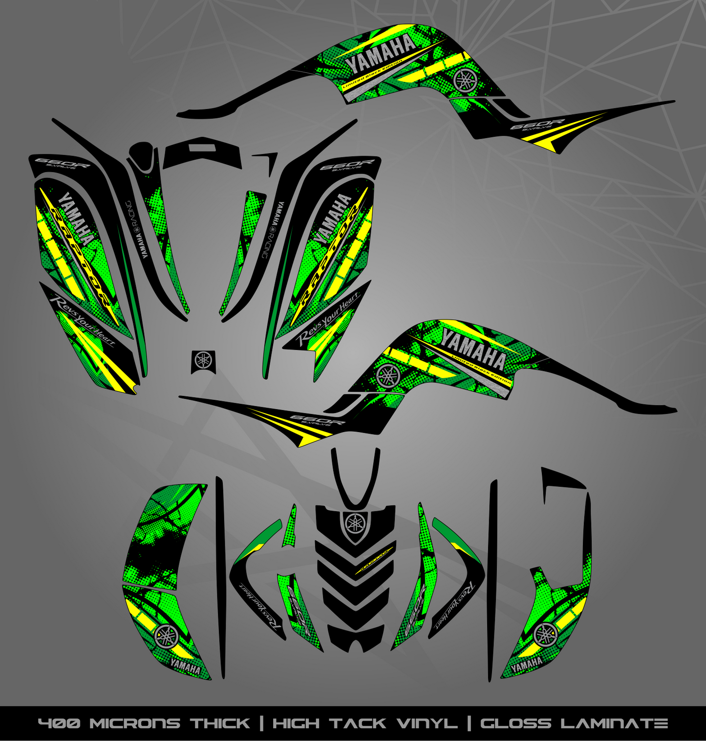 Full Sticker Kit for Yamaha Raptor 660 R