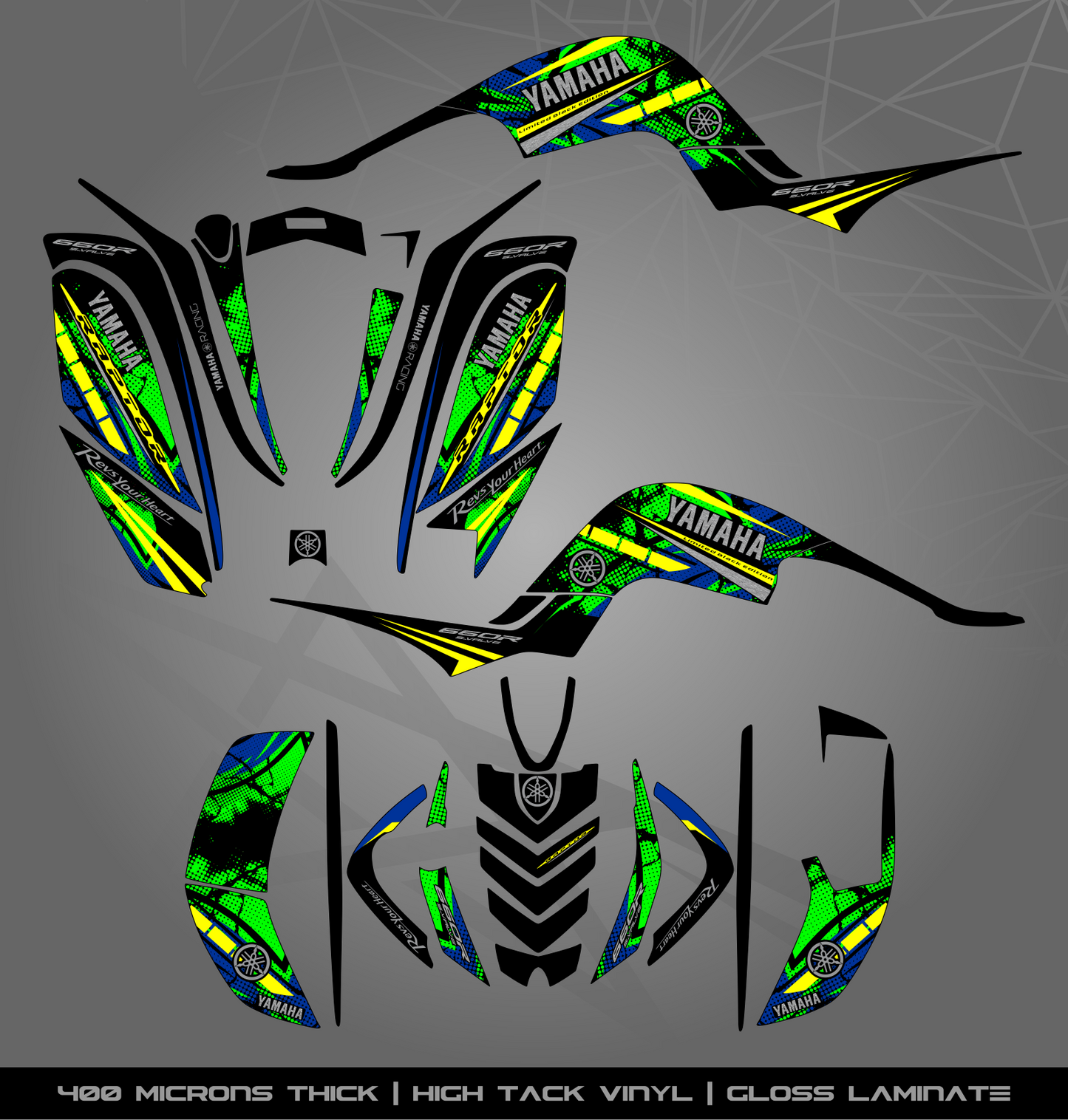Full Sticker Kit for Yamaha Raptor 660 R