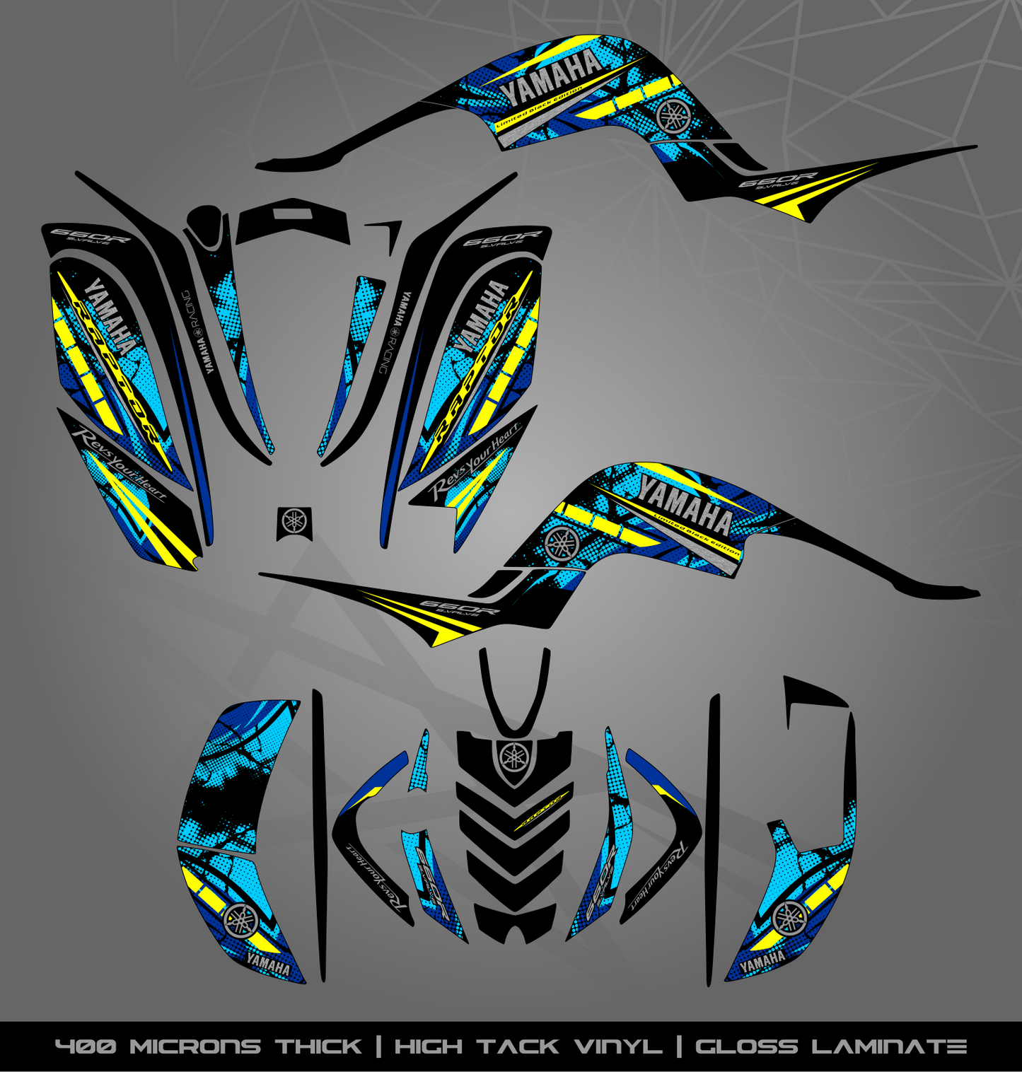 Full Sticker Kit for Yamaha Raptor 660 R