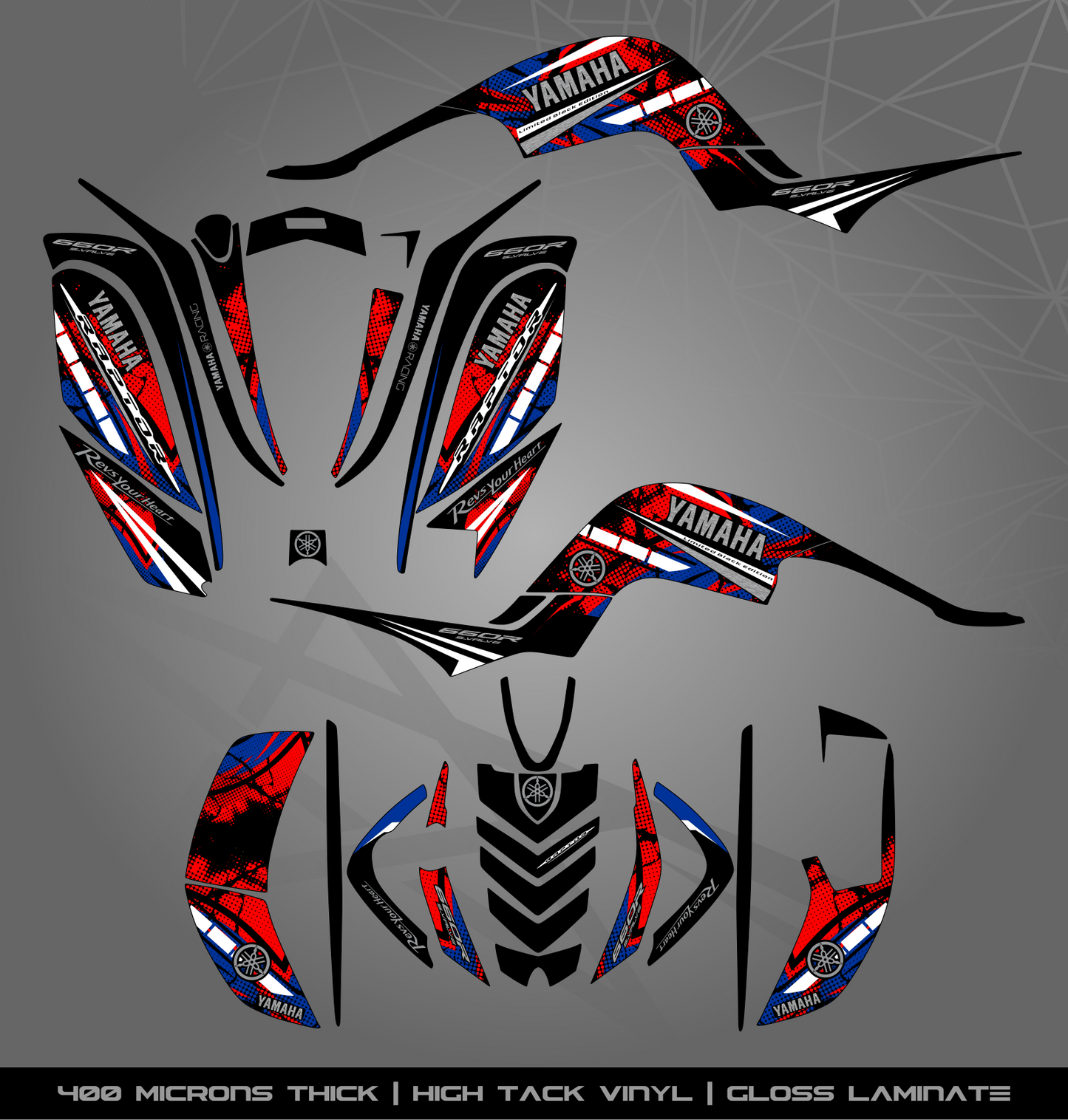 Full Sticker Kit for Yamaha Raptor 660 R