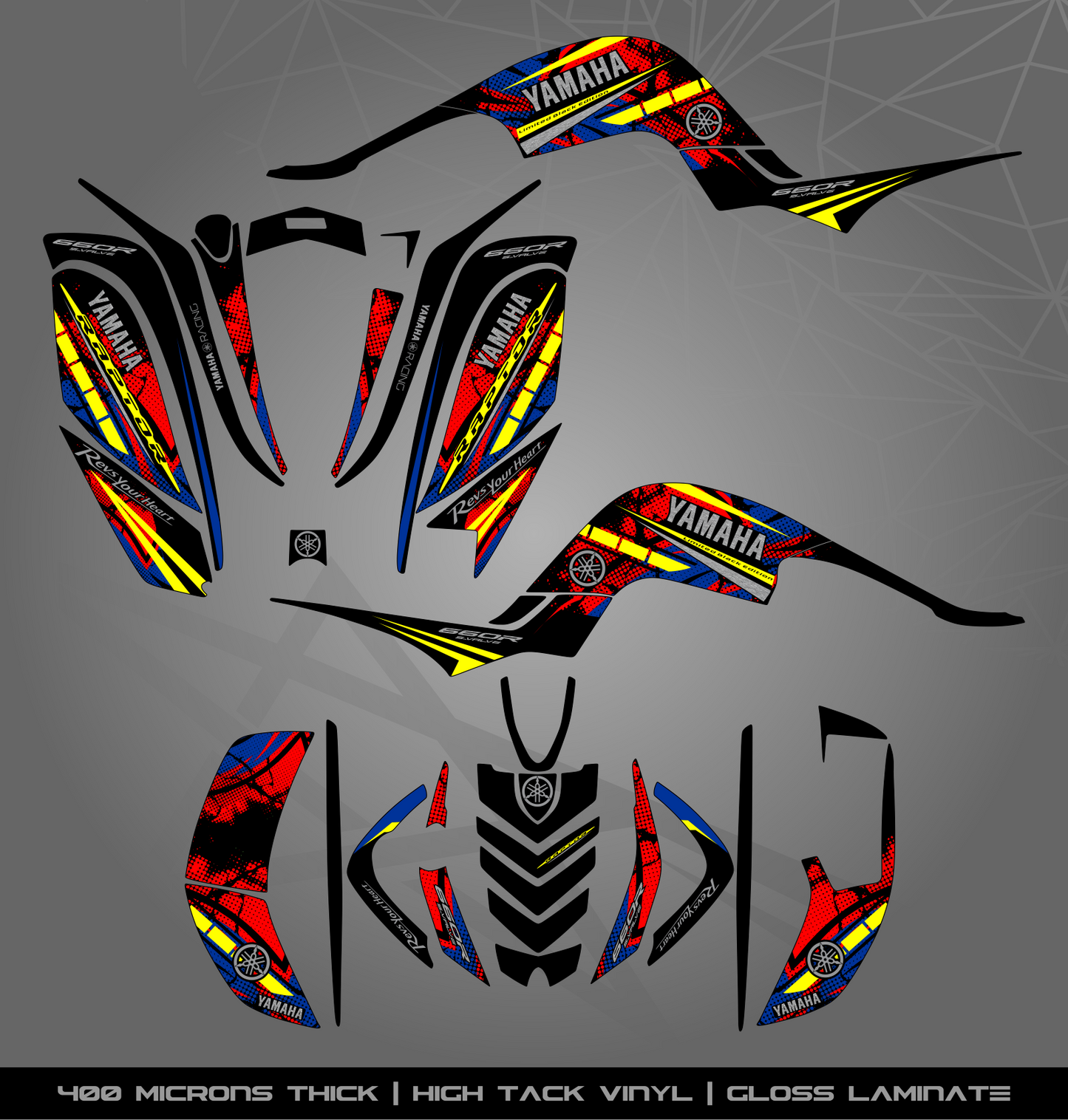 Full Sticker Kit for Yamaha Raptor 660 R