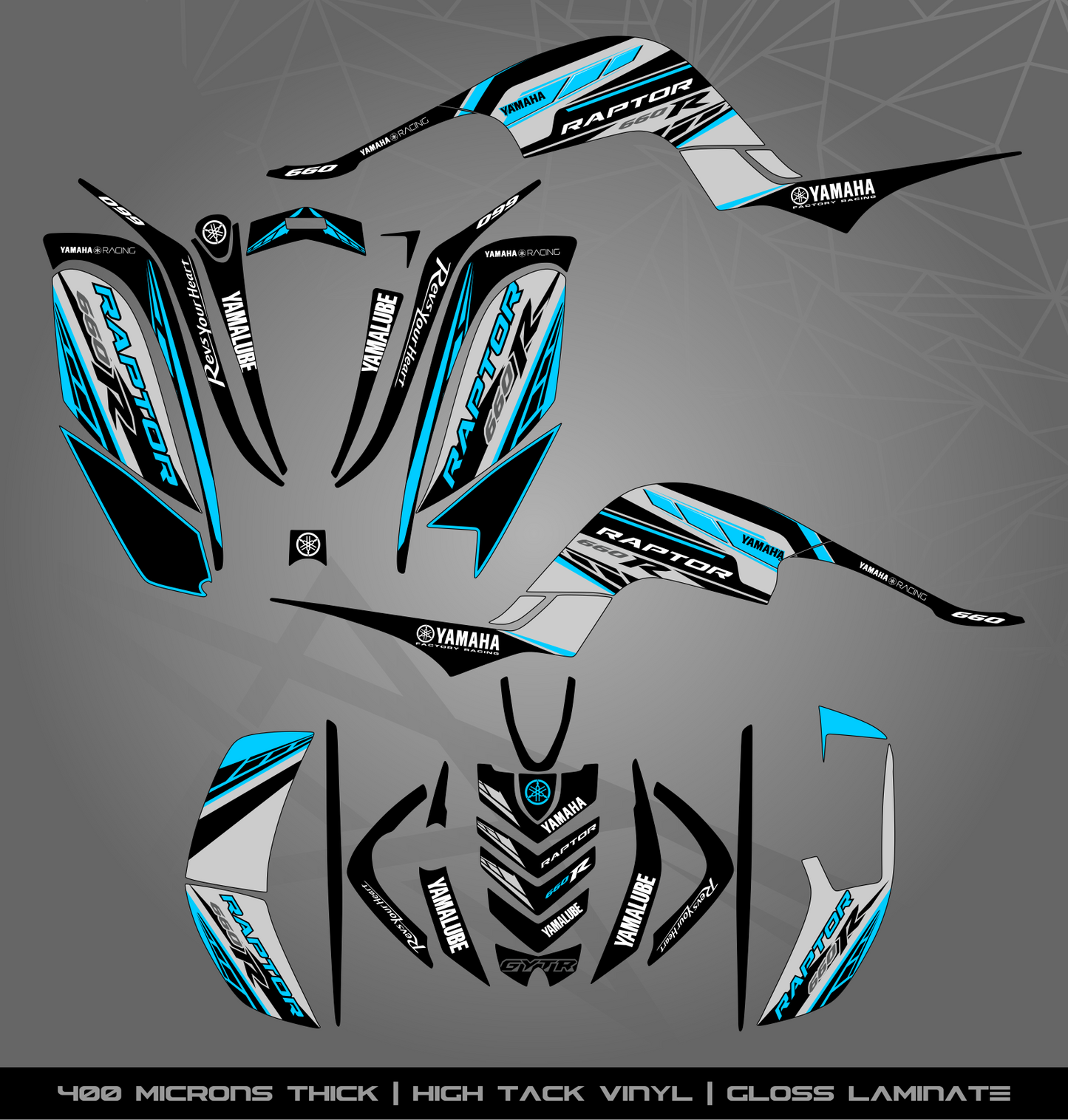 Full Sticker Kit for Yamaha Raptor 660 R