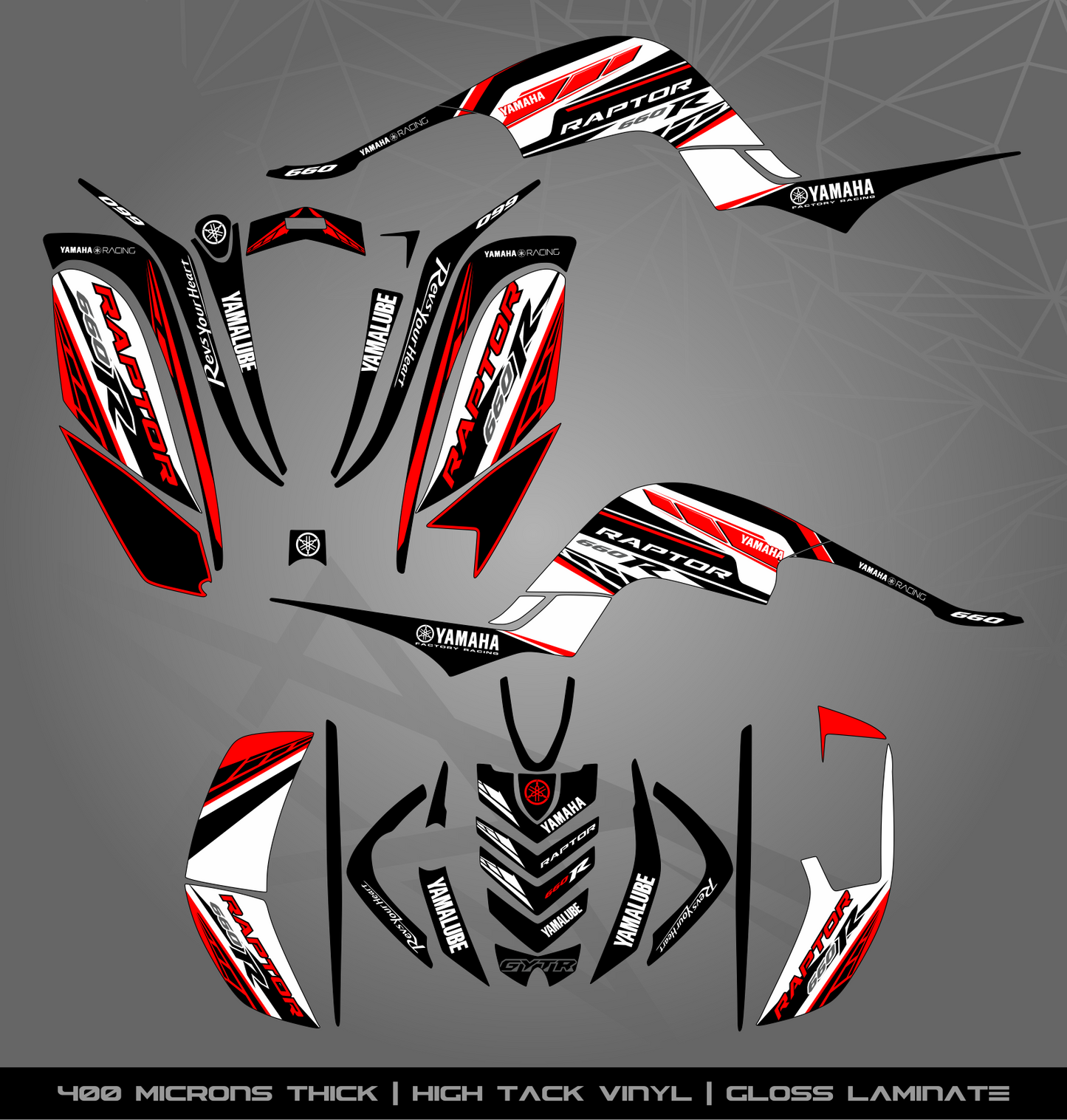 Full Sticker Kit for Yamaha Raptor 660 R