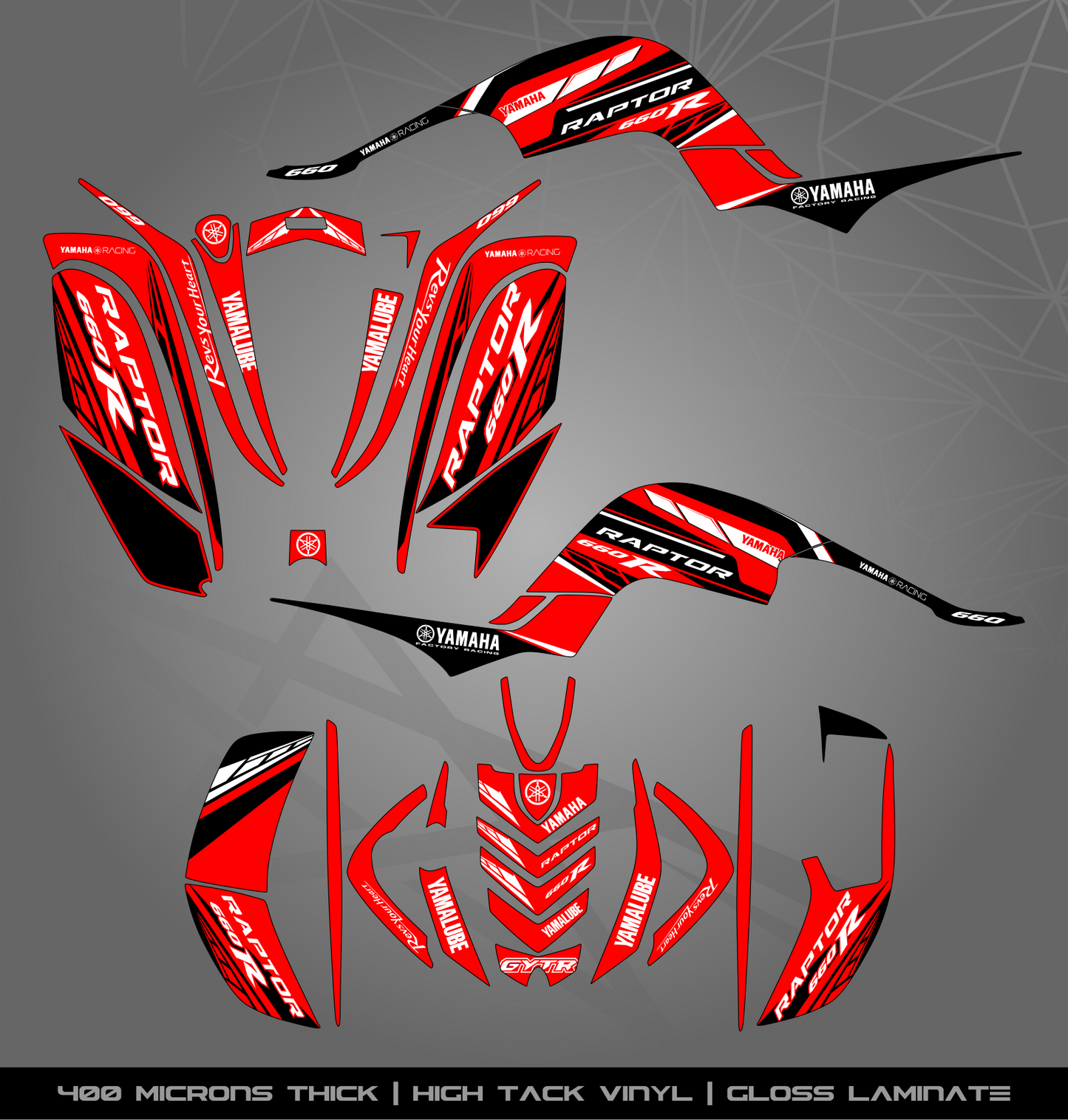 Full Sticker Kit for Yamaha Raptor 660 R