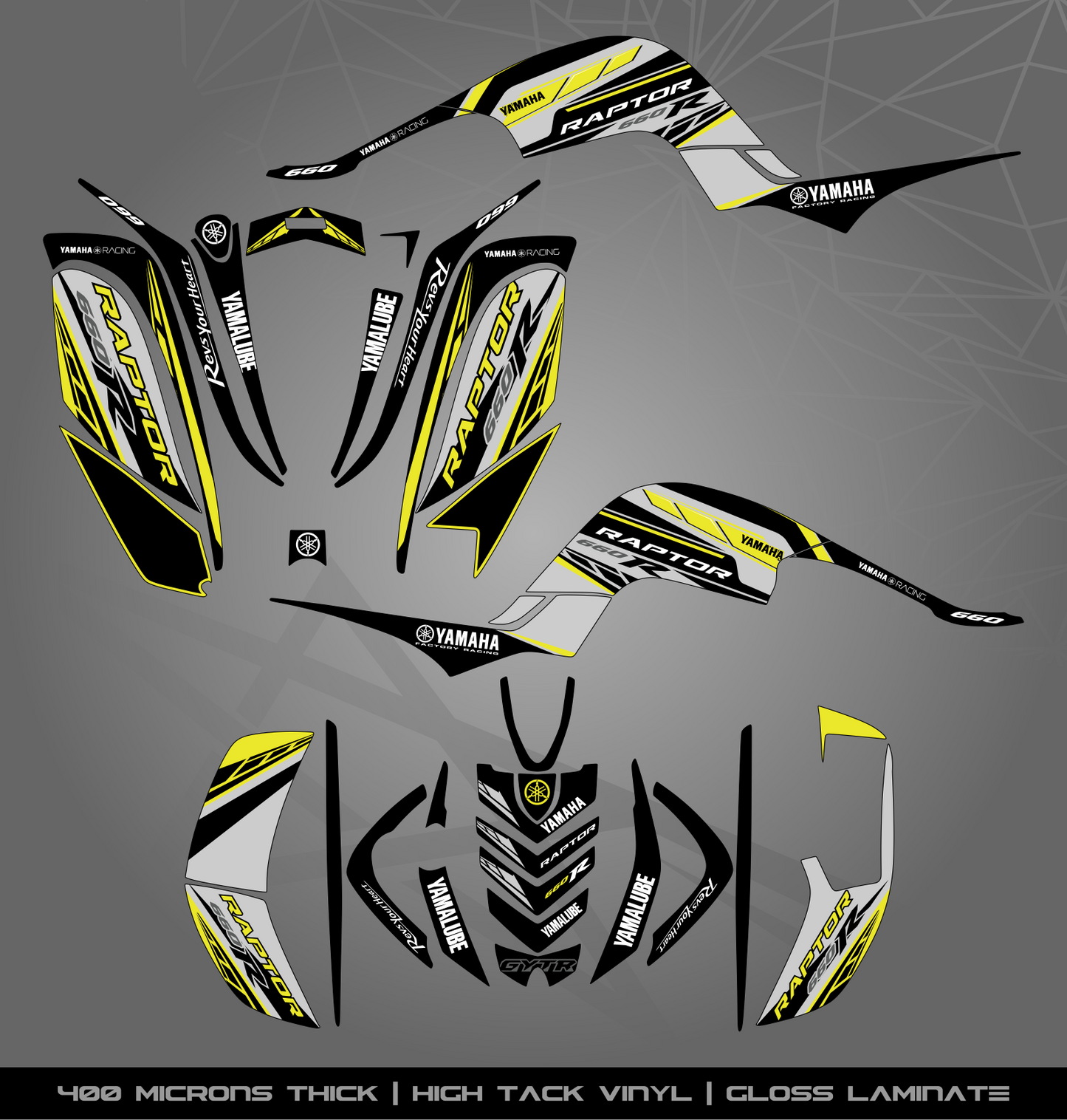 Full Sticker Kit for Yamaha Raptor 660 R