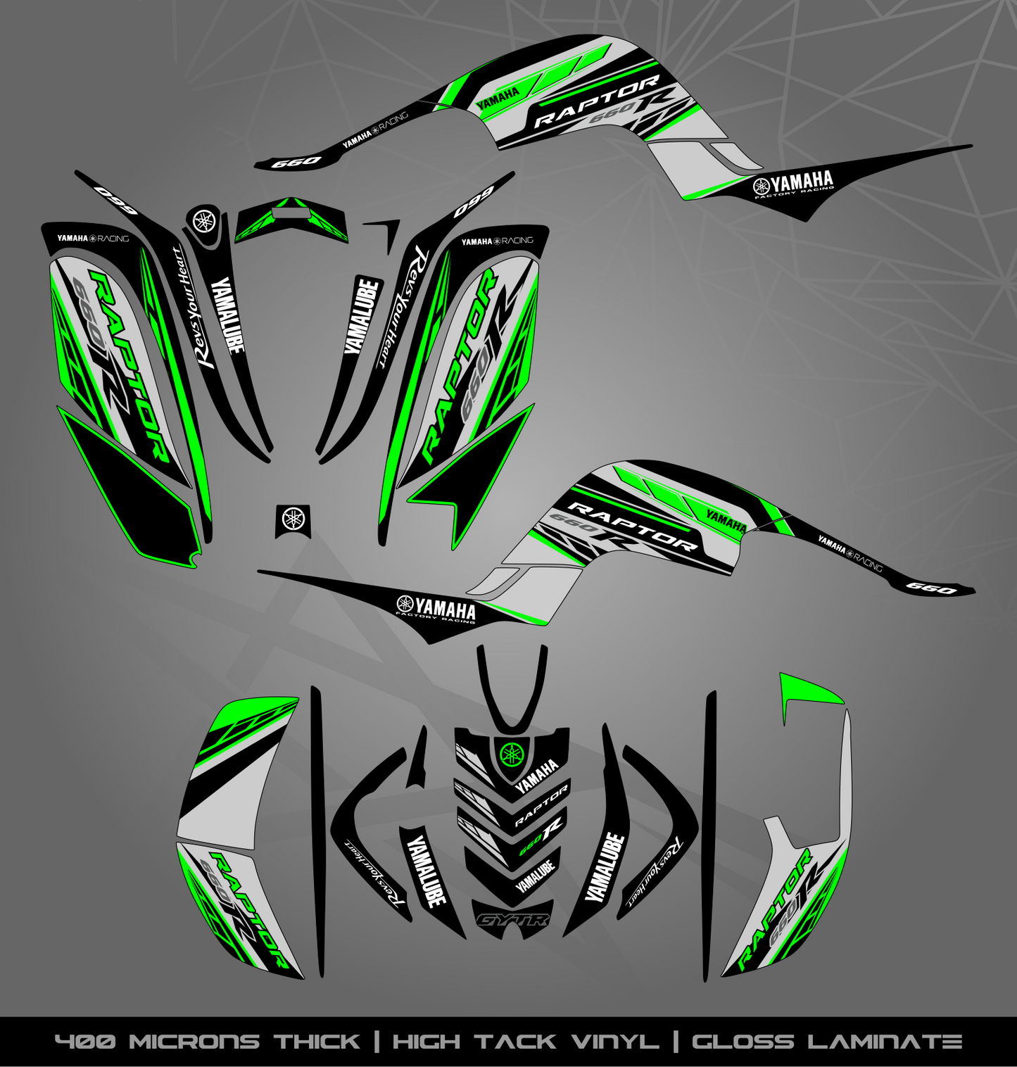Full Sticker Kit for Yamaha Raptor 660 R