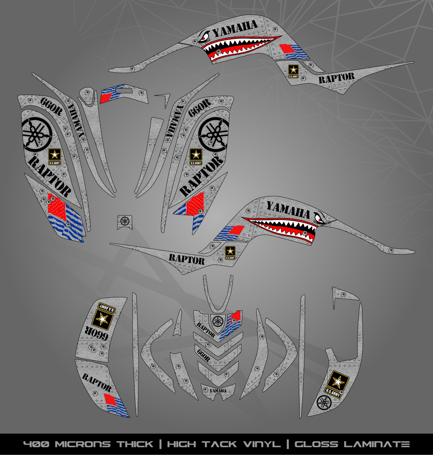 Full Sticker Kit for Yamaha Raptor 660 R