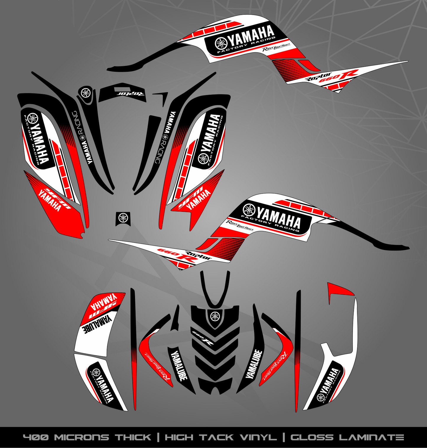 Full Sticker Kit for Yamaha Raptor 660 R