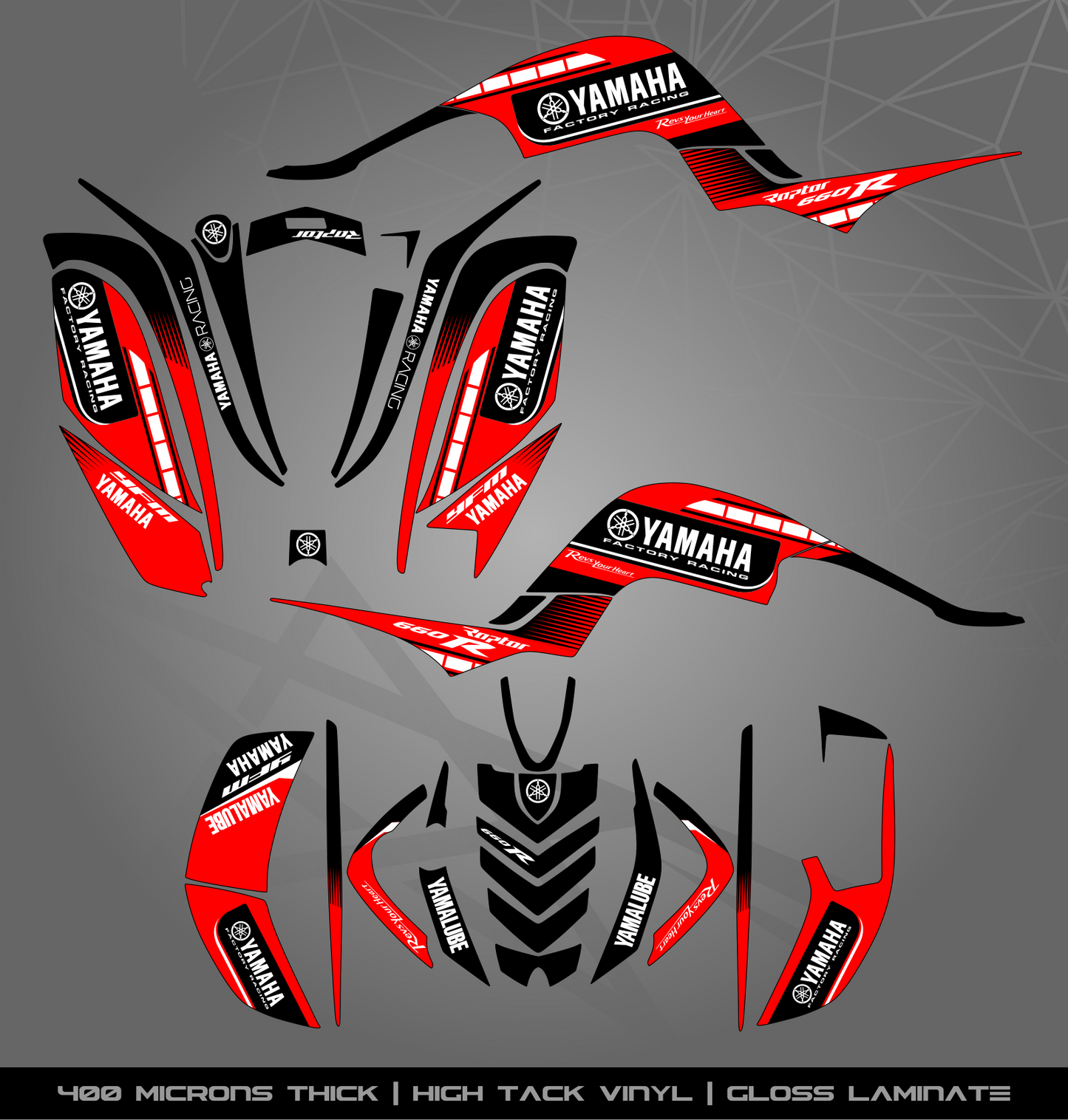 Full Sticker Kit for Yamaha Raptor 660 R