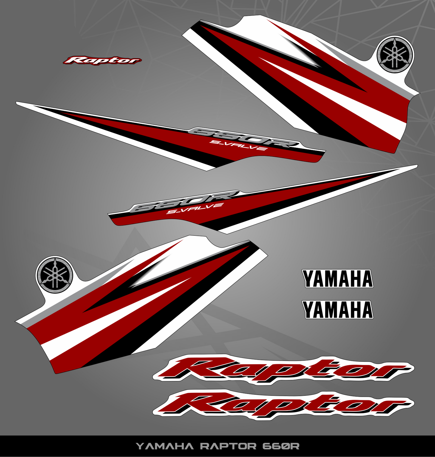 Partial Sticker Kit for Yamaha Raptor 660 R