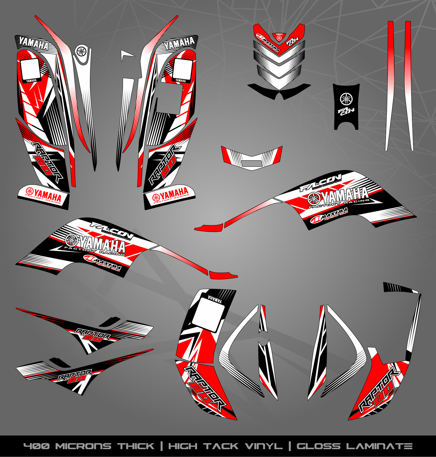 Full Sticker Kit for Yamaha Raptor 80