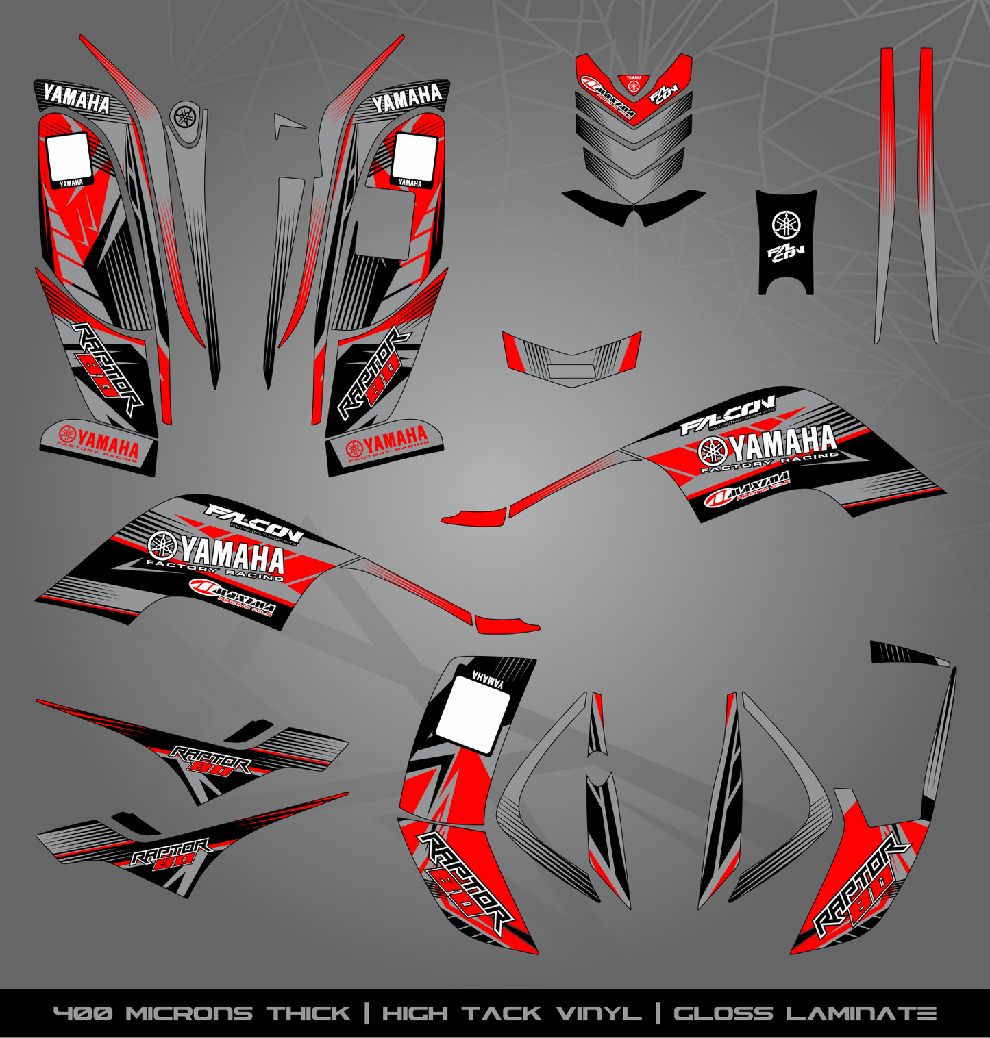 Full Sticker Kit for Yamaha Raptor 80