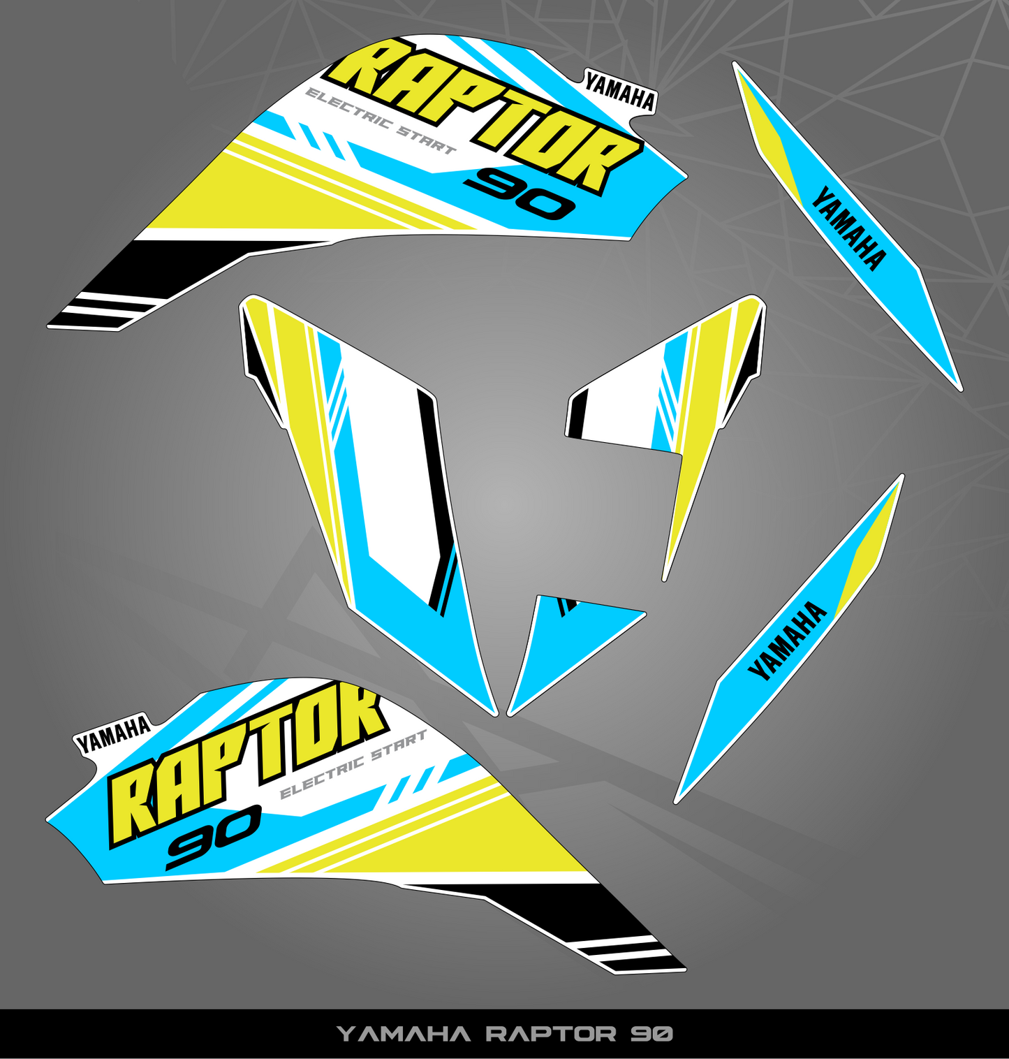 Partial Sticker Kit for Yamaha Raptor 90