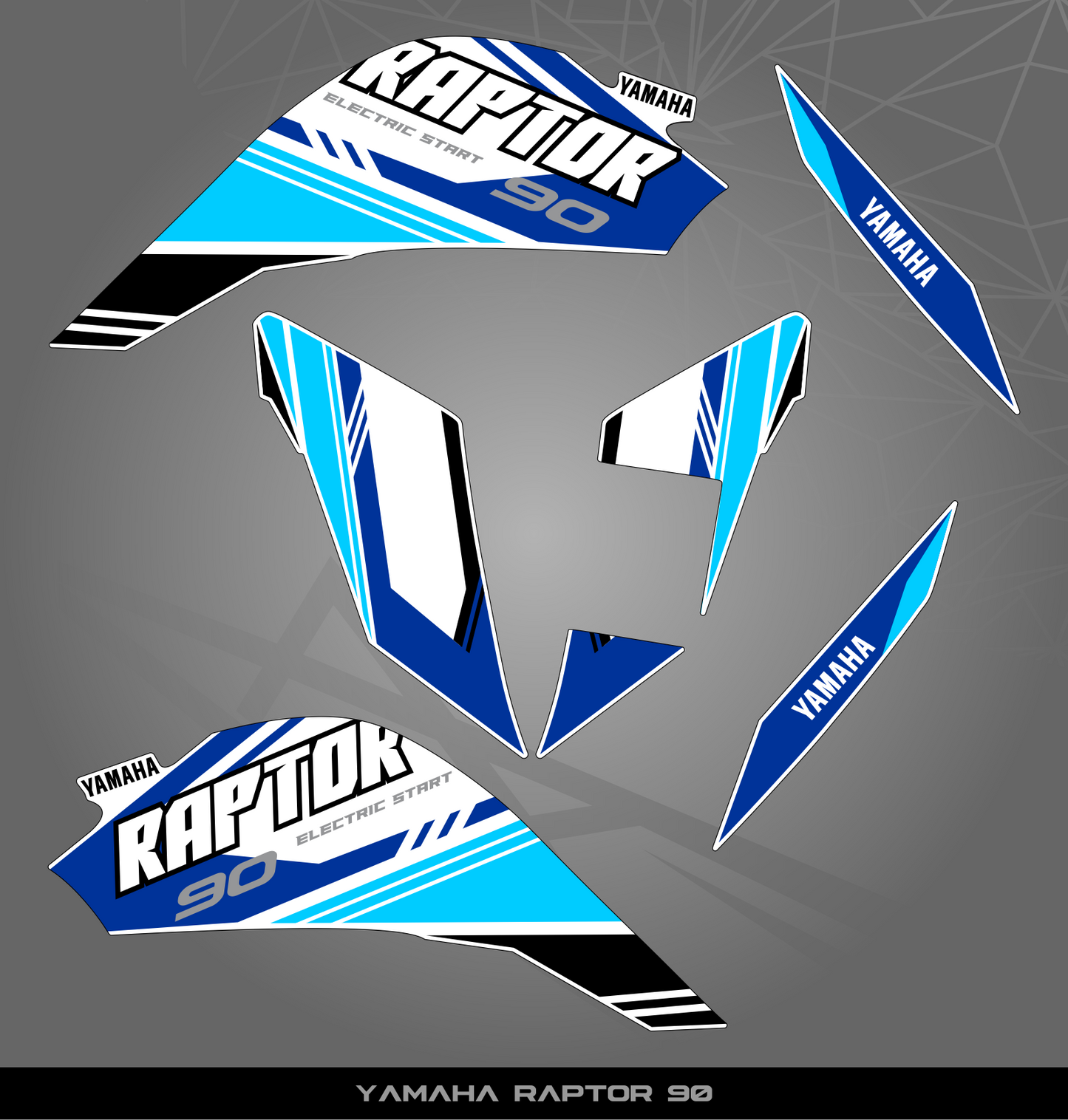 Partial Sticker Kit for Yamaha Raptor 90