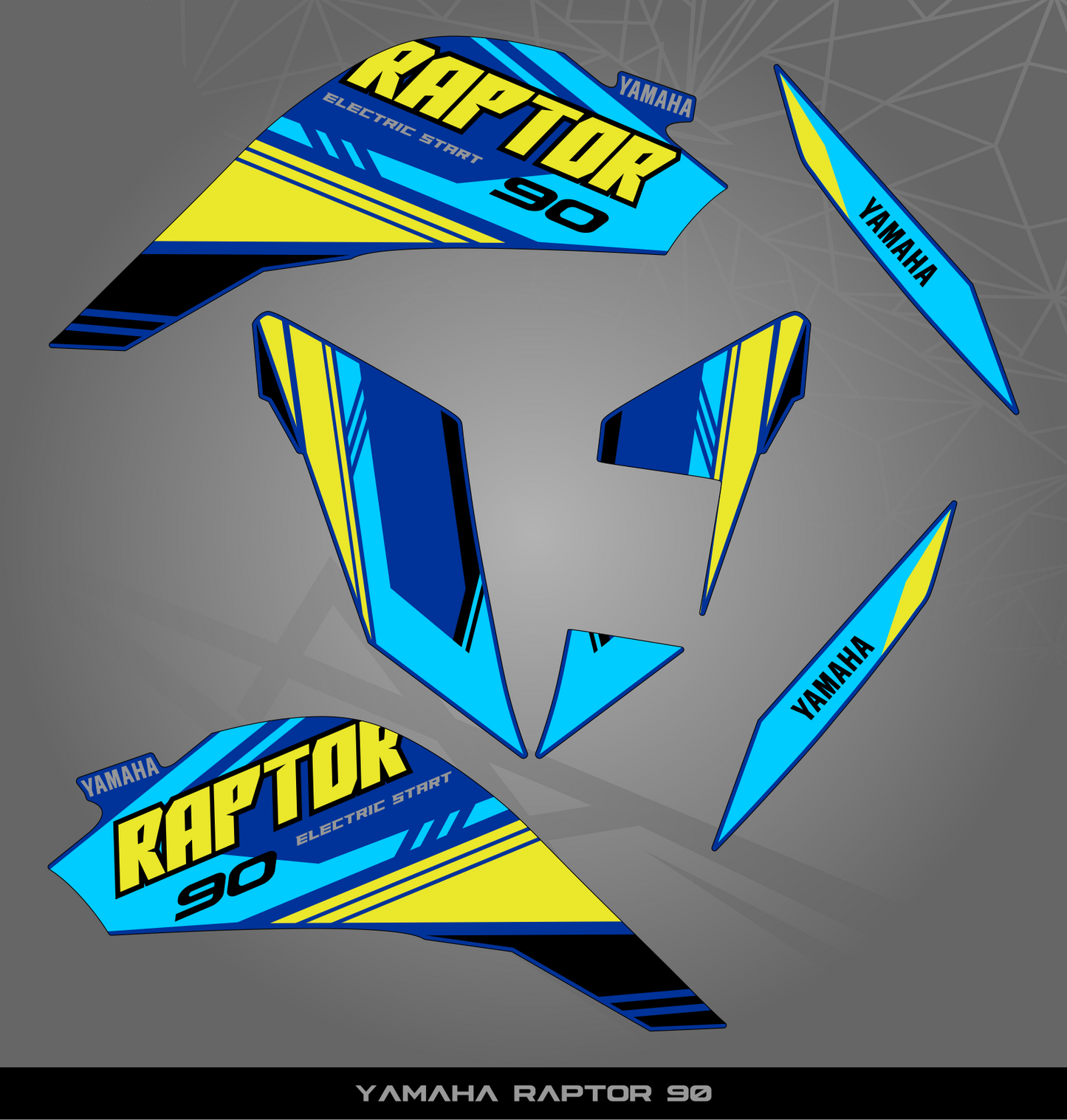 Partial Sticker Kit for Yamaha Raptor 90