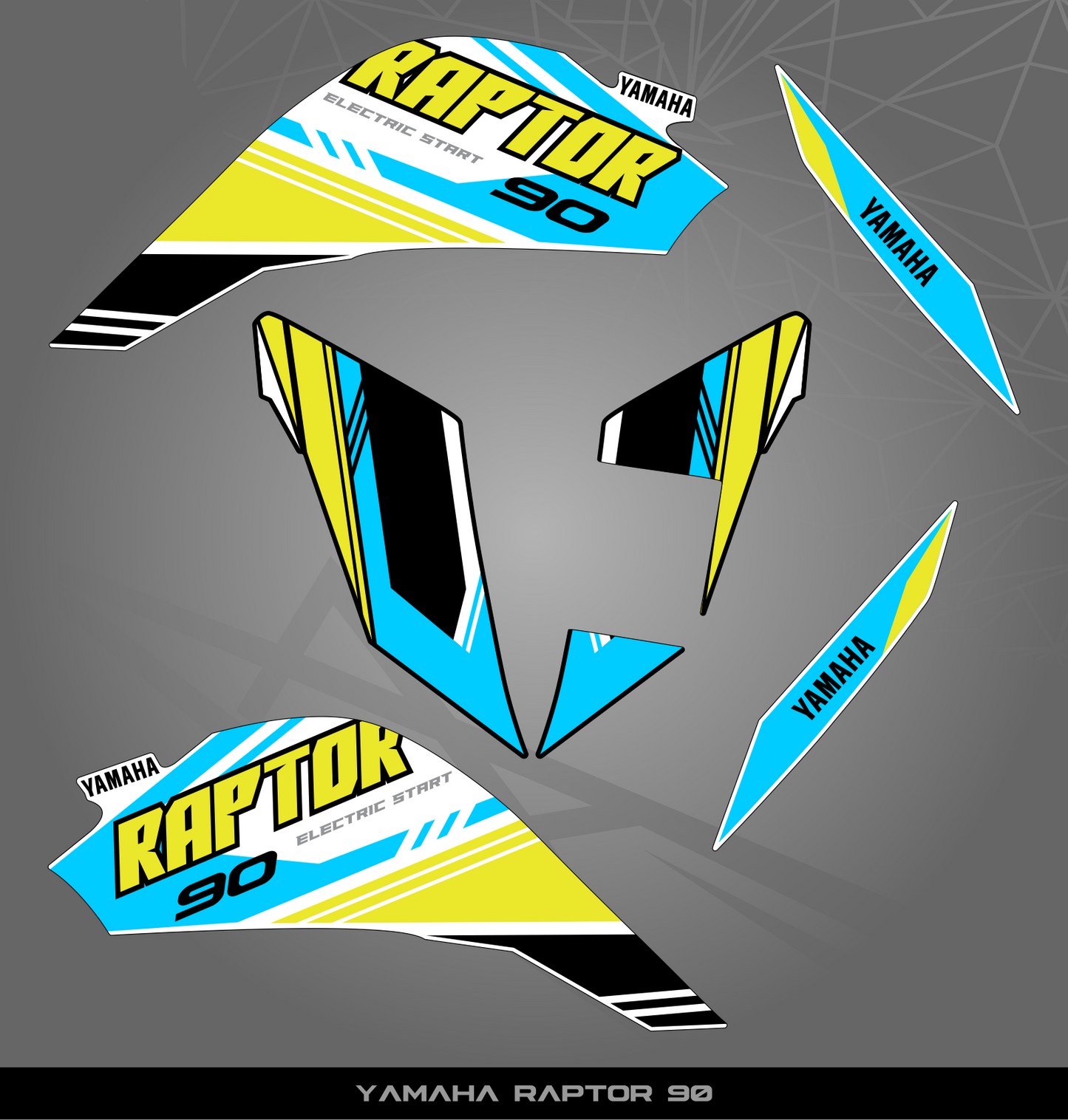 Partial Sticker Kit for Yamaha Raptor 90