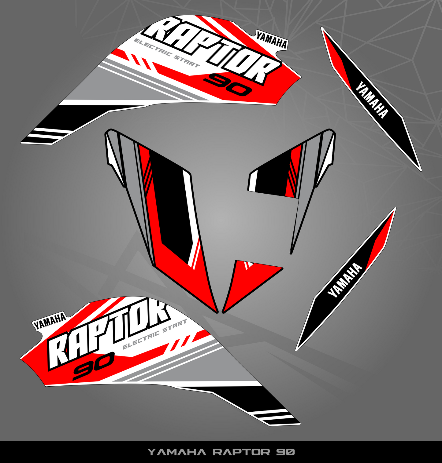 Partial Sticker Kit for Yamaha Raptor 90