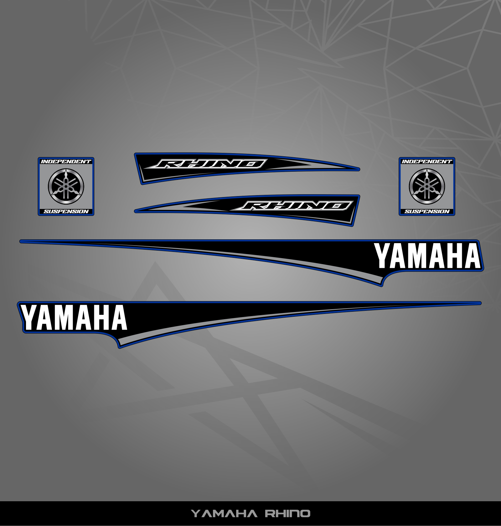 KIT ADESIVI DECALCO SERBATOIO YAMAHA XT600 4 VALVOLE'86 NERO - Benini E - Foto 3