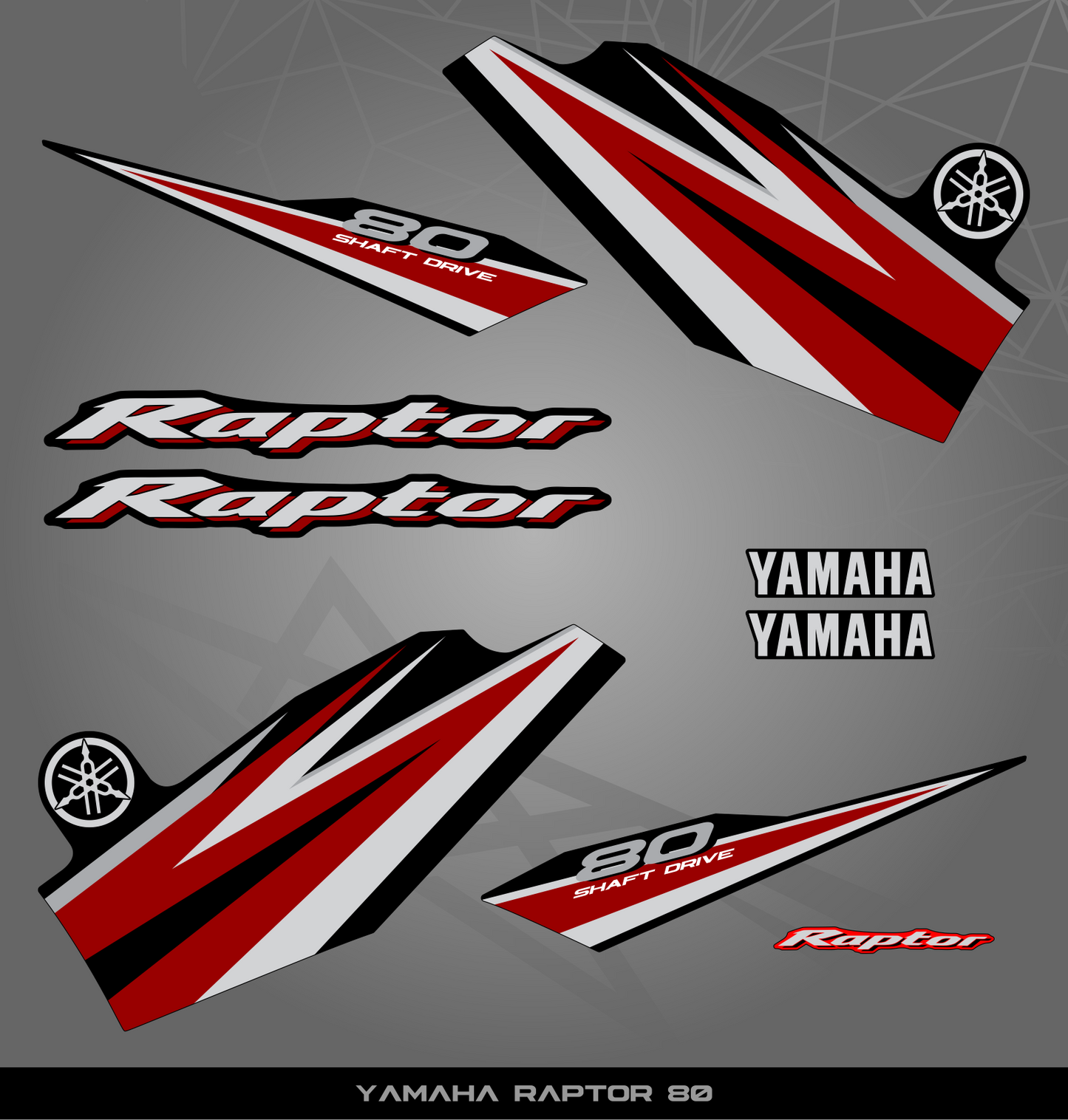 Partial Sticker Kit for Yamaha Raptor 80