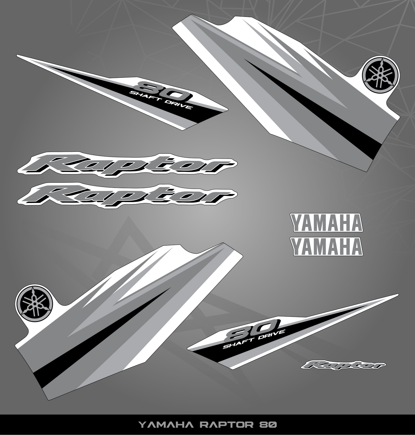 Partial Sticker Kit for Yamaha Raptor 80