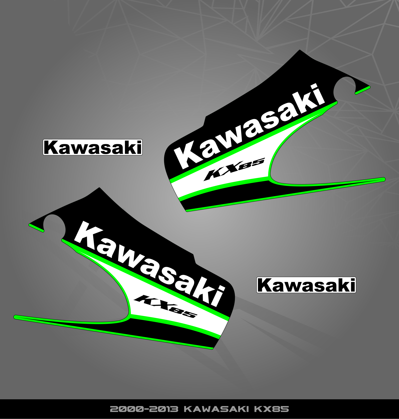 Partial Sticker Kit for Kawasaki KX 85 (2000-2013) – STICKER KITS SOUTH ...