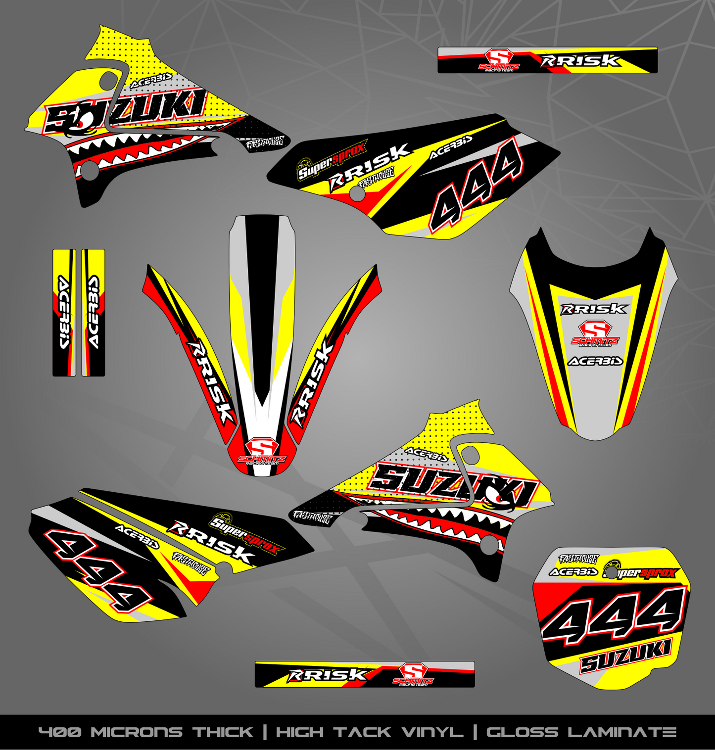 Full Sticker Kit for Suzuki DRZ 125 (2001-2007)