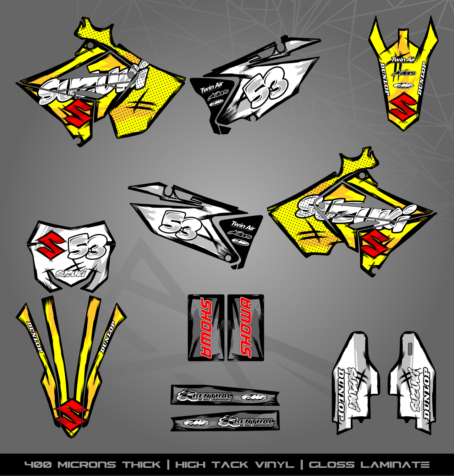 Full Sticker Kit for Suzuki MX bike