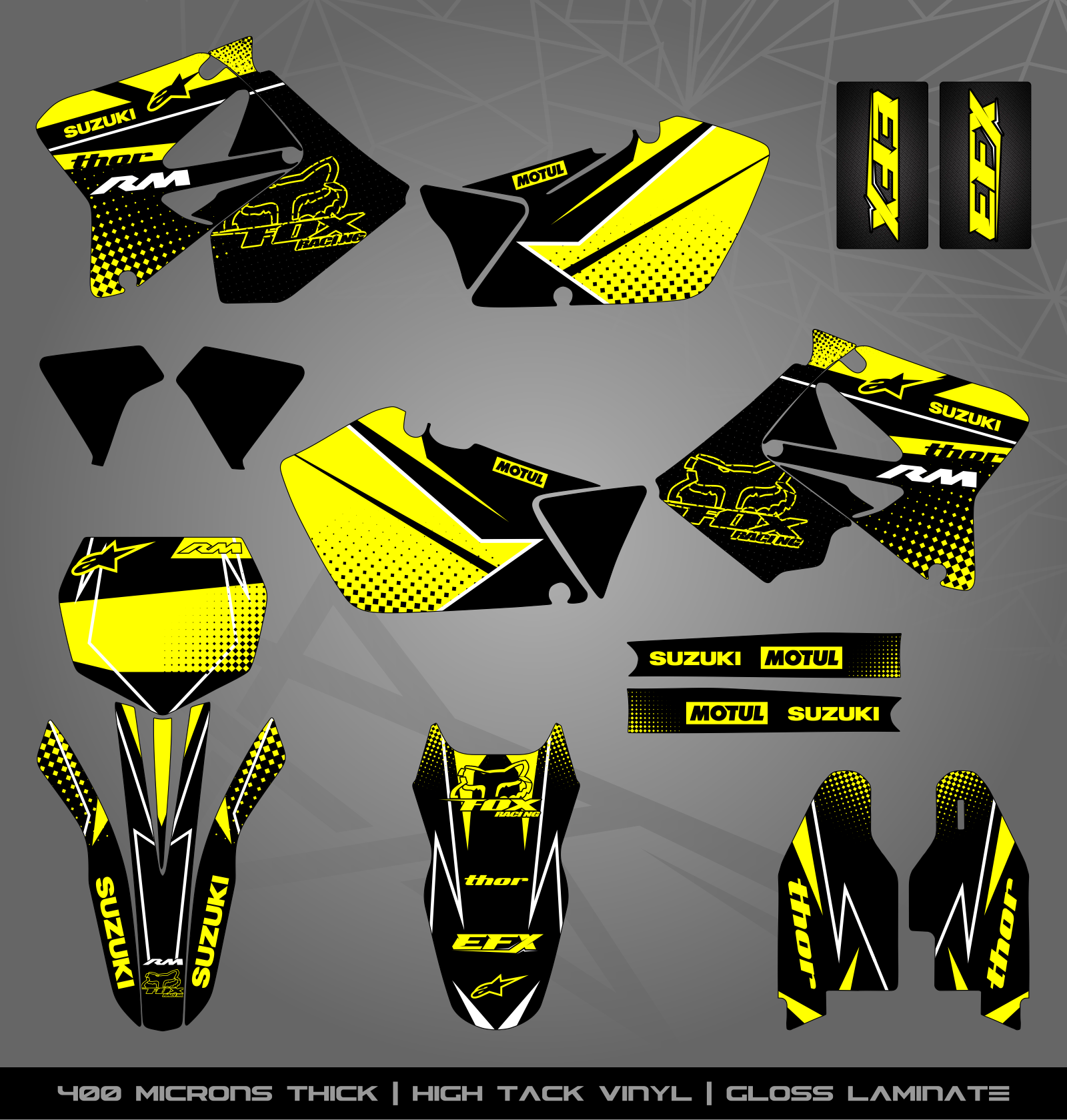 Full Sticker Kit for Suzuki MX bike – STICKER KITS SOUTH AFRICA