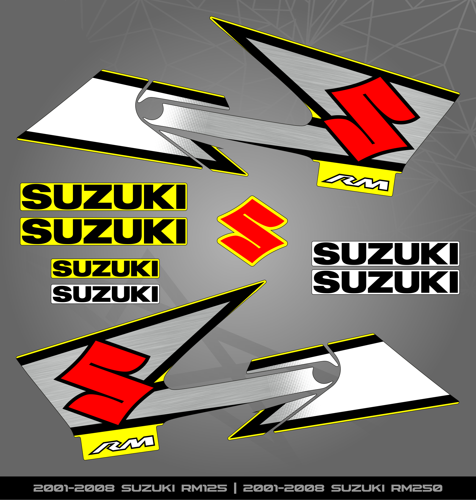 Partial Sticker Kit for Suzuki RM 125 | 250 (2001-2008) – STICKER KITS ...