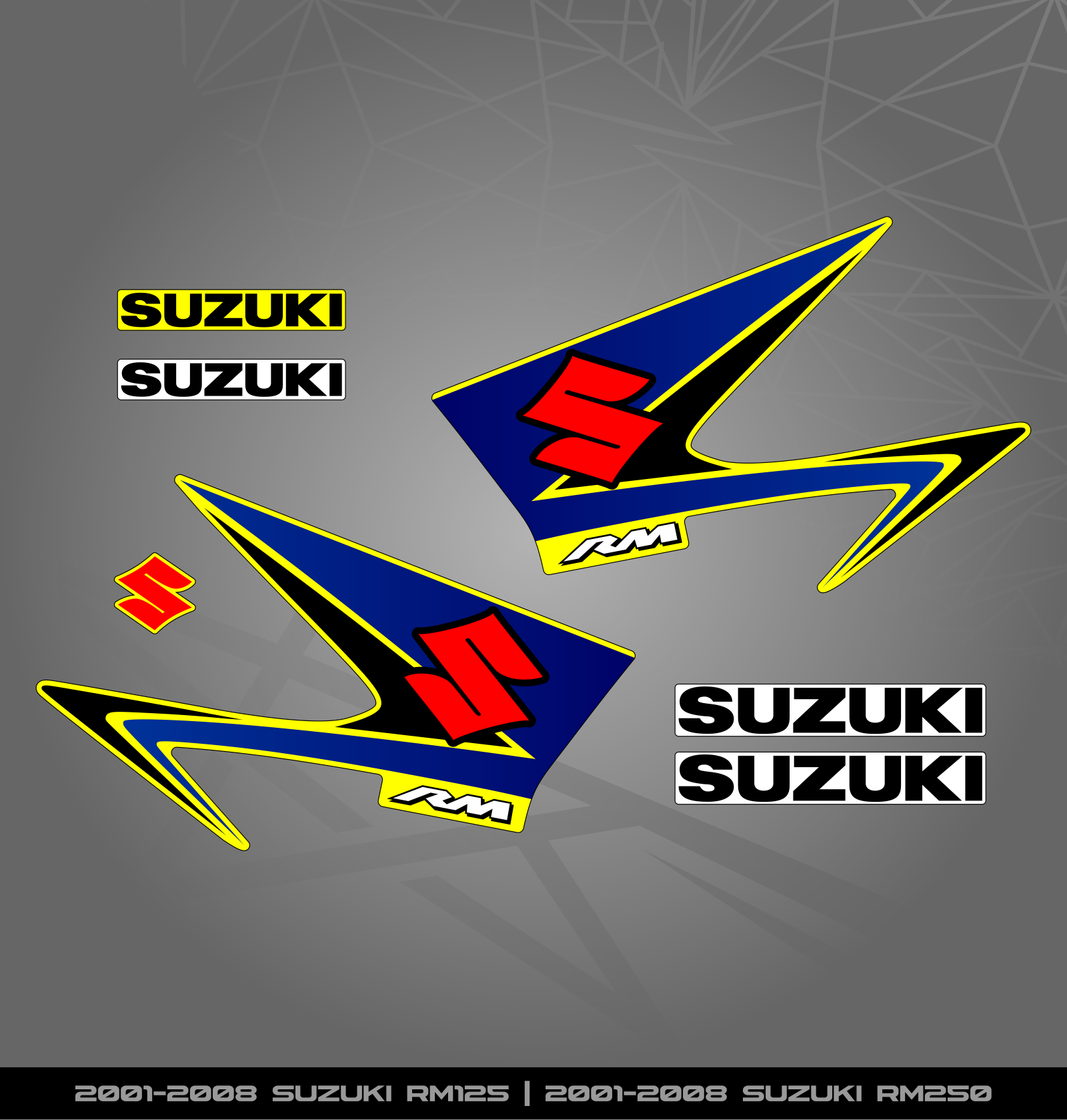 Partial Sticker Kit for Suzuki RM 125 | 250 (2001-2008) – STICKER KITS ...