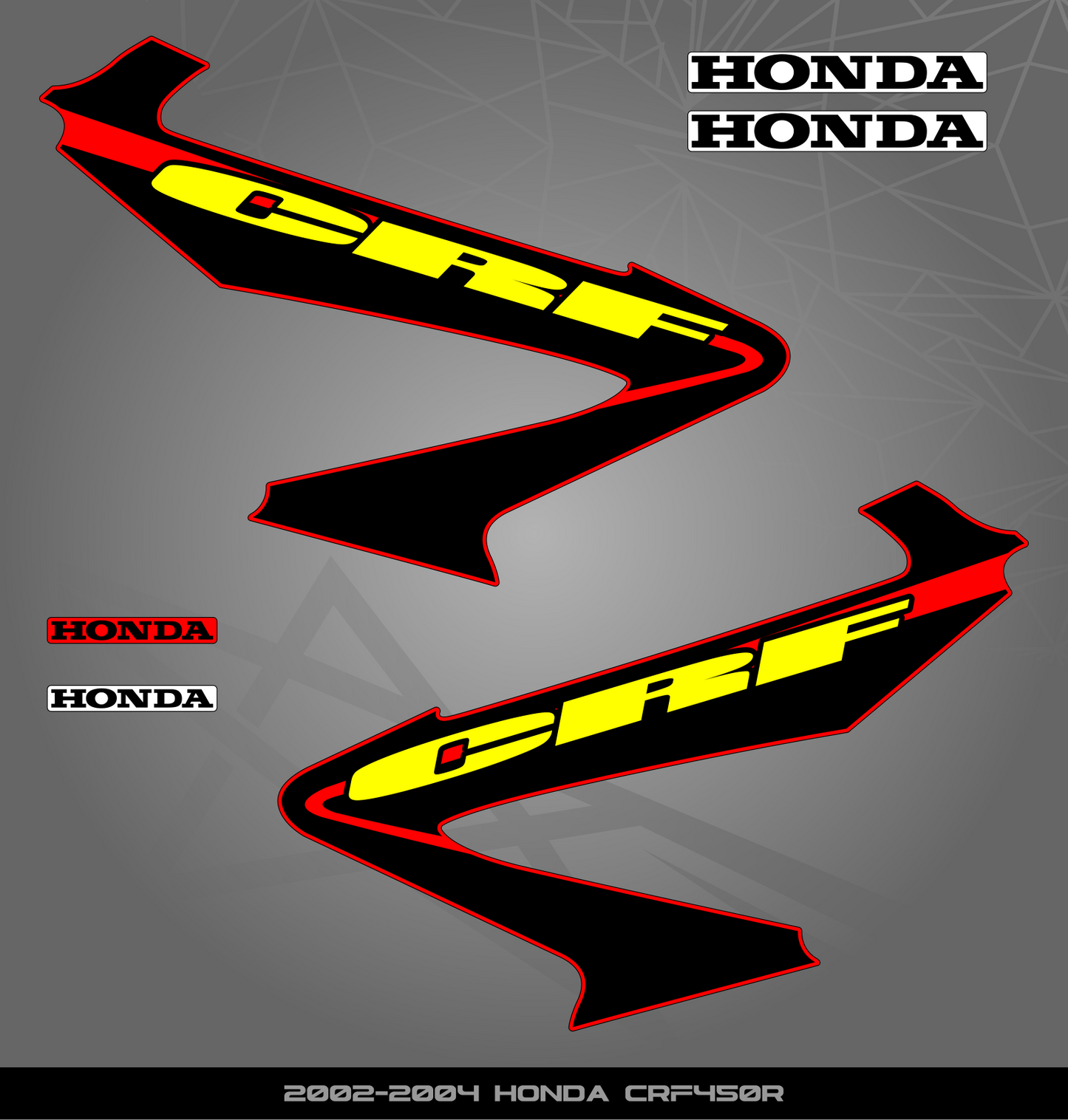 Partial Sticker Kit for Honda CRF 450 R (2002-2004)