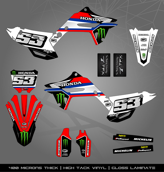 Full Sticker Kit for Honda MX bike