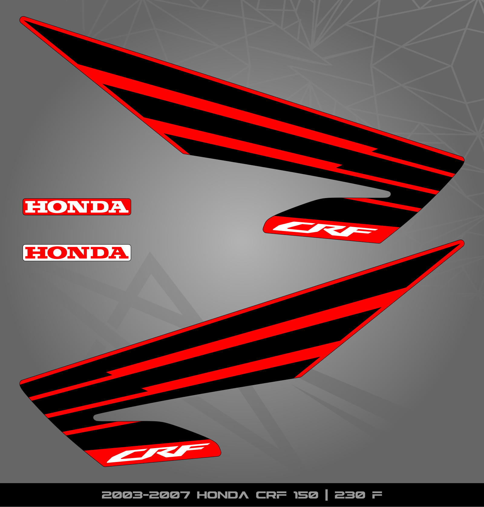 2007 Stickers Partial Sticker Kit for Honda CRF 150 F | 230 F (2003-2007) – STICKER ...