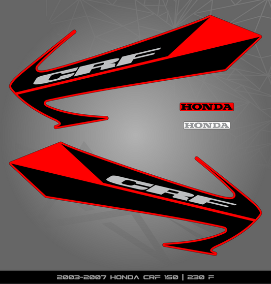 Partial Sticker Kit for Honda CRF 150 F | 230 F (2003-2007)