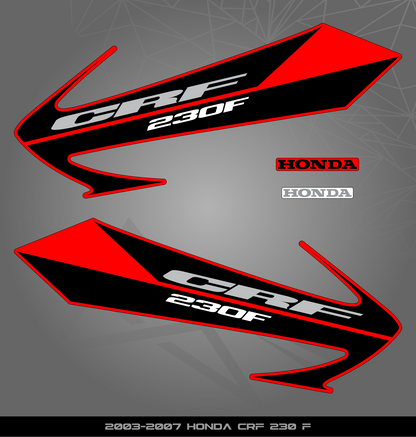 Partial Sticker Kit for Honda CRF 150 F | 230 F (2003-2007)