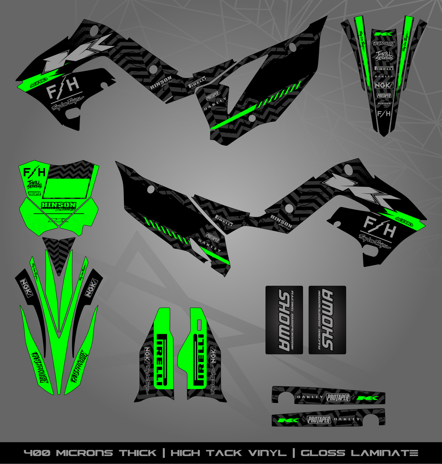 Full Sticker Kit for Kawasaki MX Bikes