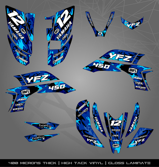 Full Sticker Kit for Yamaha YFZ 450 (2003-2008)