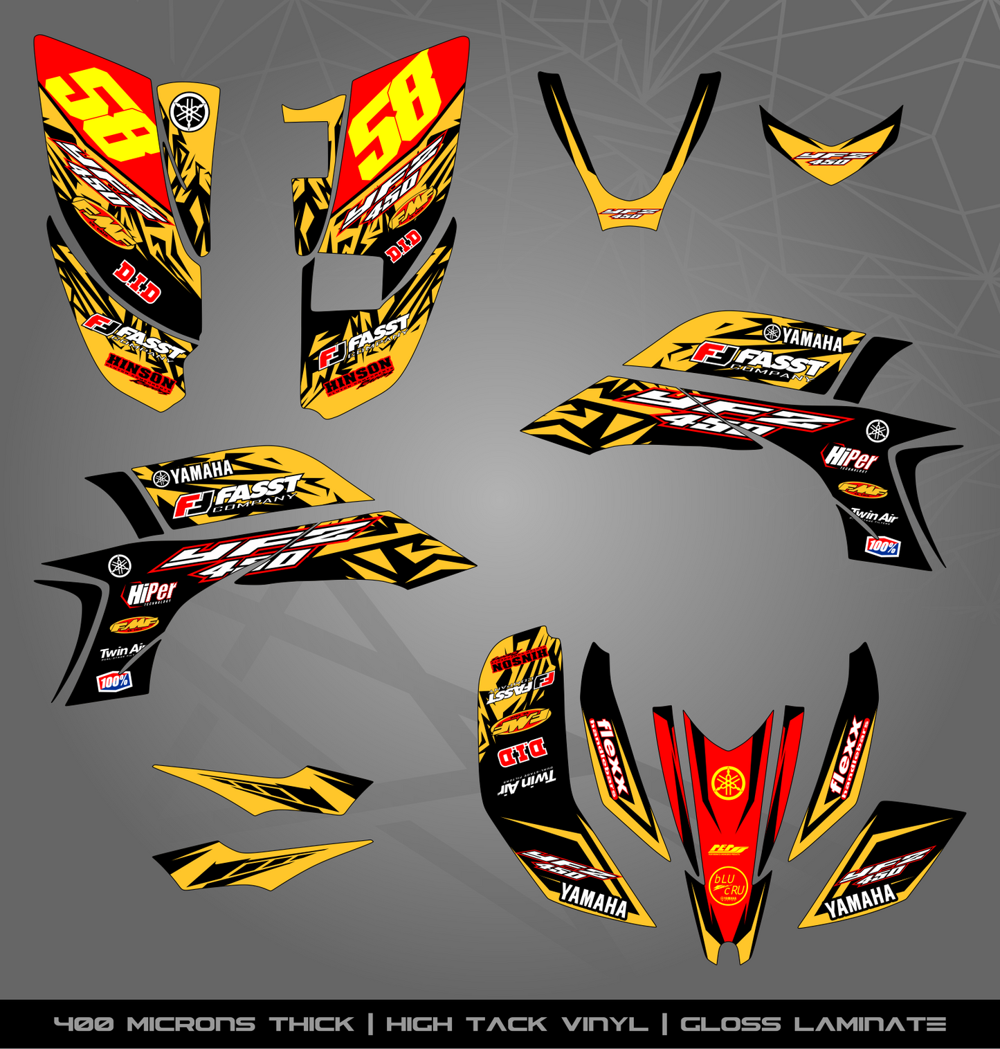 Full Sticker Kit for Yamaha YFZ 450 (2003-2008)