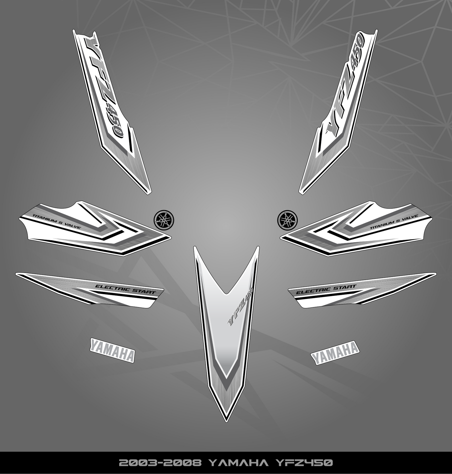 Partial Sticker Kit for Yamaha YFZ 450 (2003-2008)