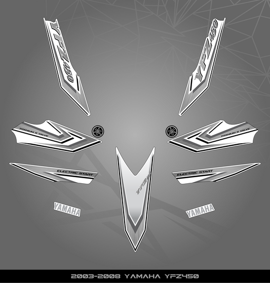 Partial Sticker Kit for Yamaha YFZ 450 (2003-2008)