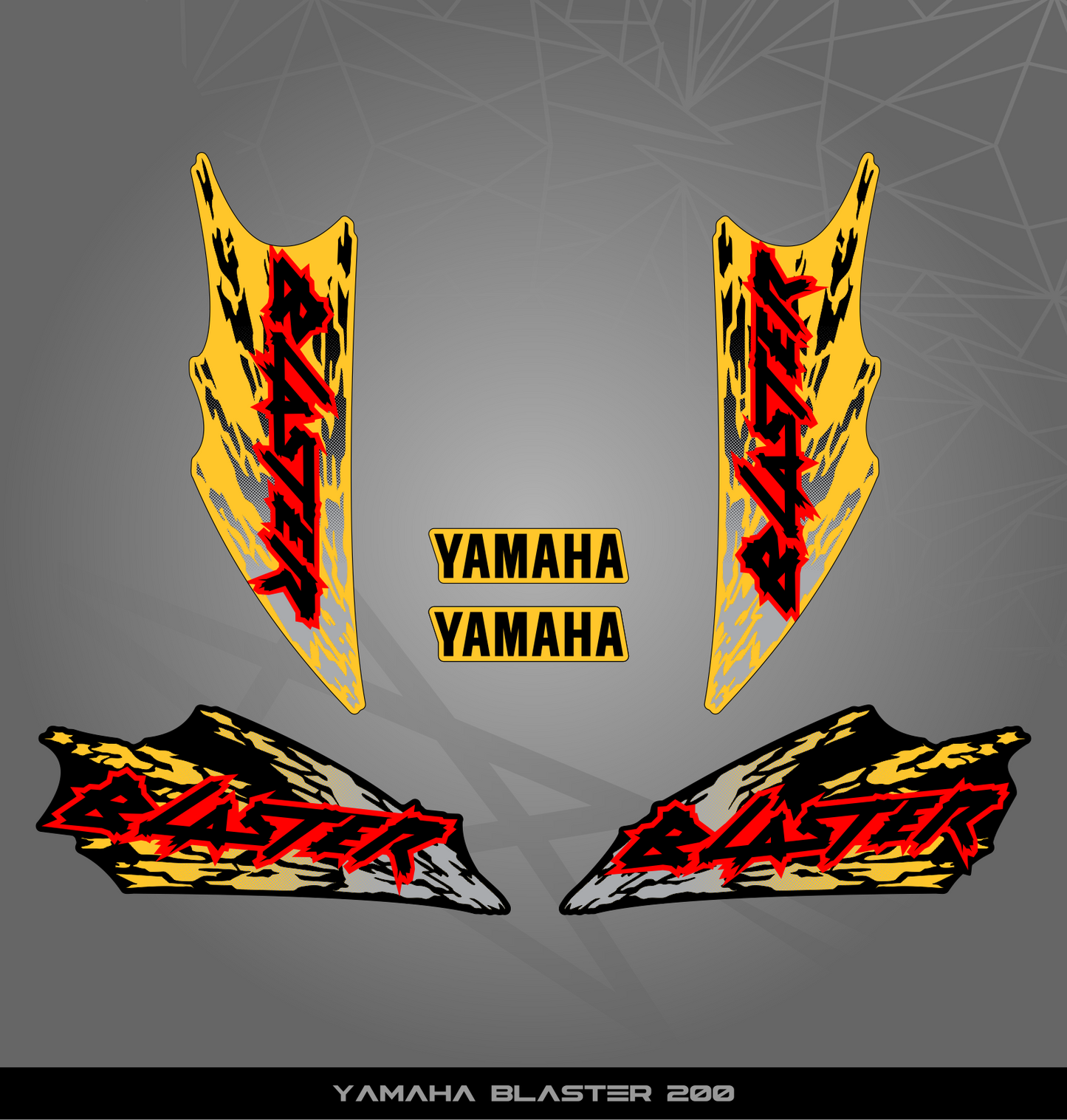 Partial Sticker Kit for Yamaha Blaster 200 (2003-2006)
