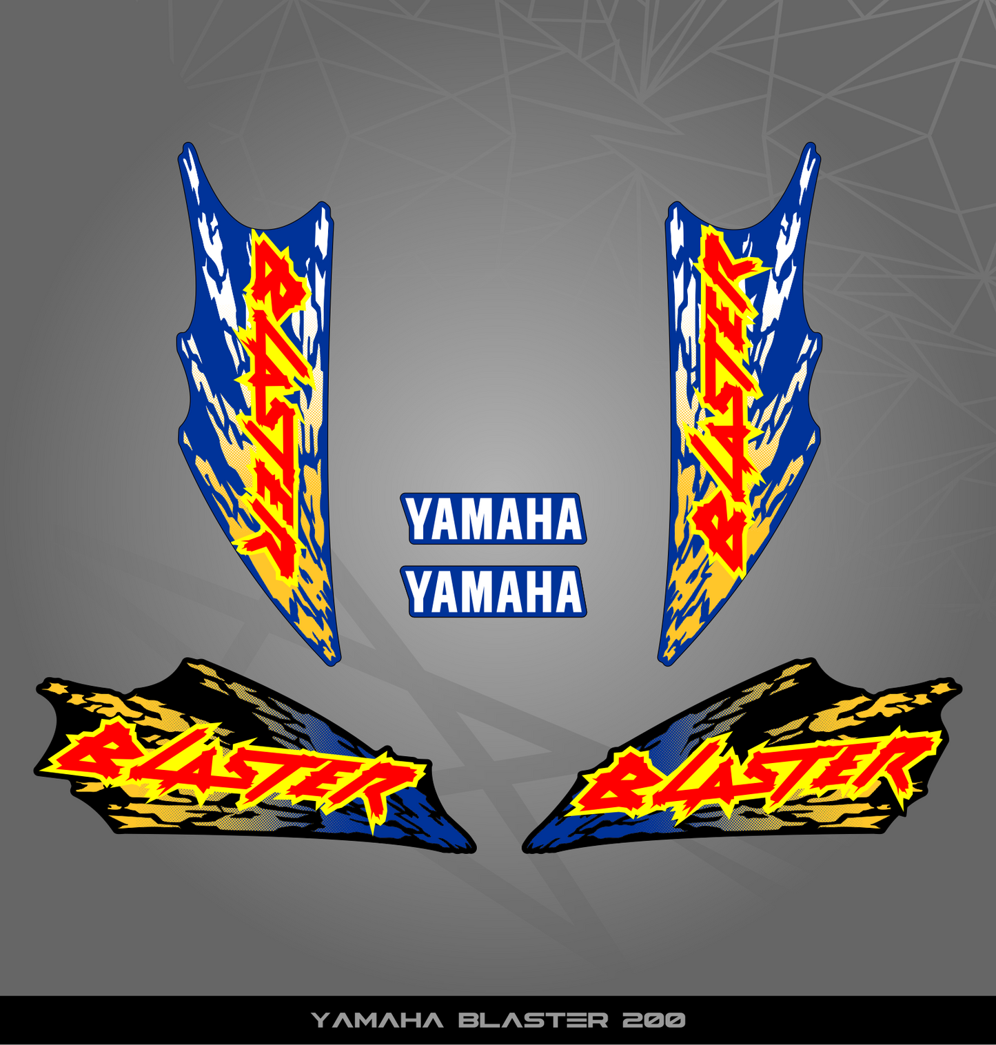 Partial Sticker Kit for Yamaha Blaster 200 (2003-2006)