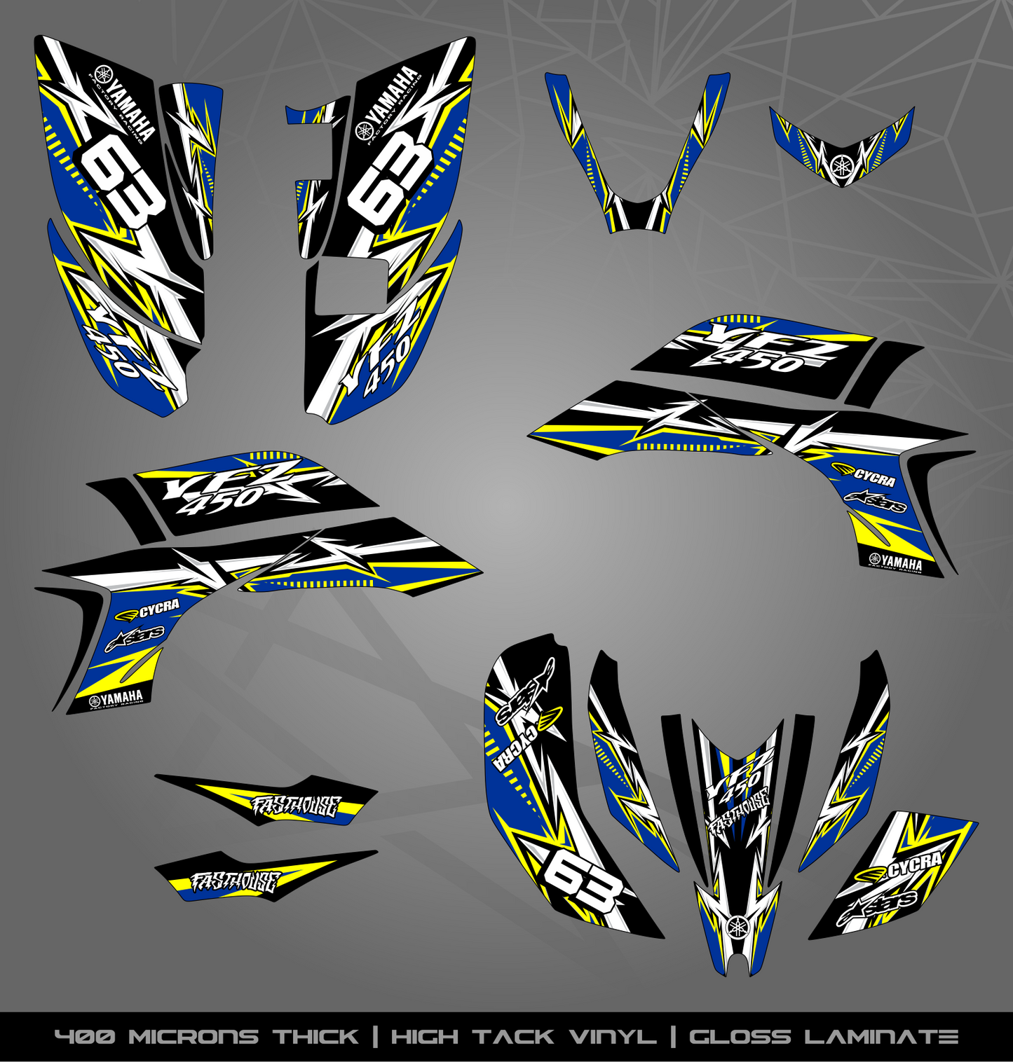 Full Sticker Kit for Yamaha YFZ 450 (2003-2008)