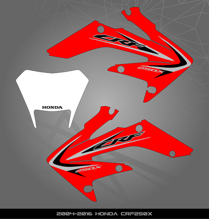 Partial Sticker Kit for Honda CRF 250 X (2004-2016)