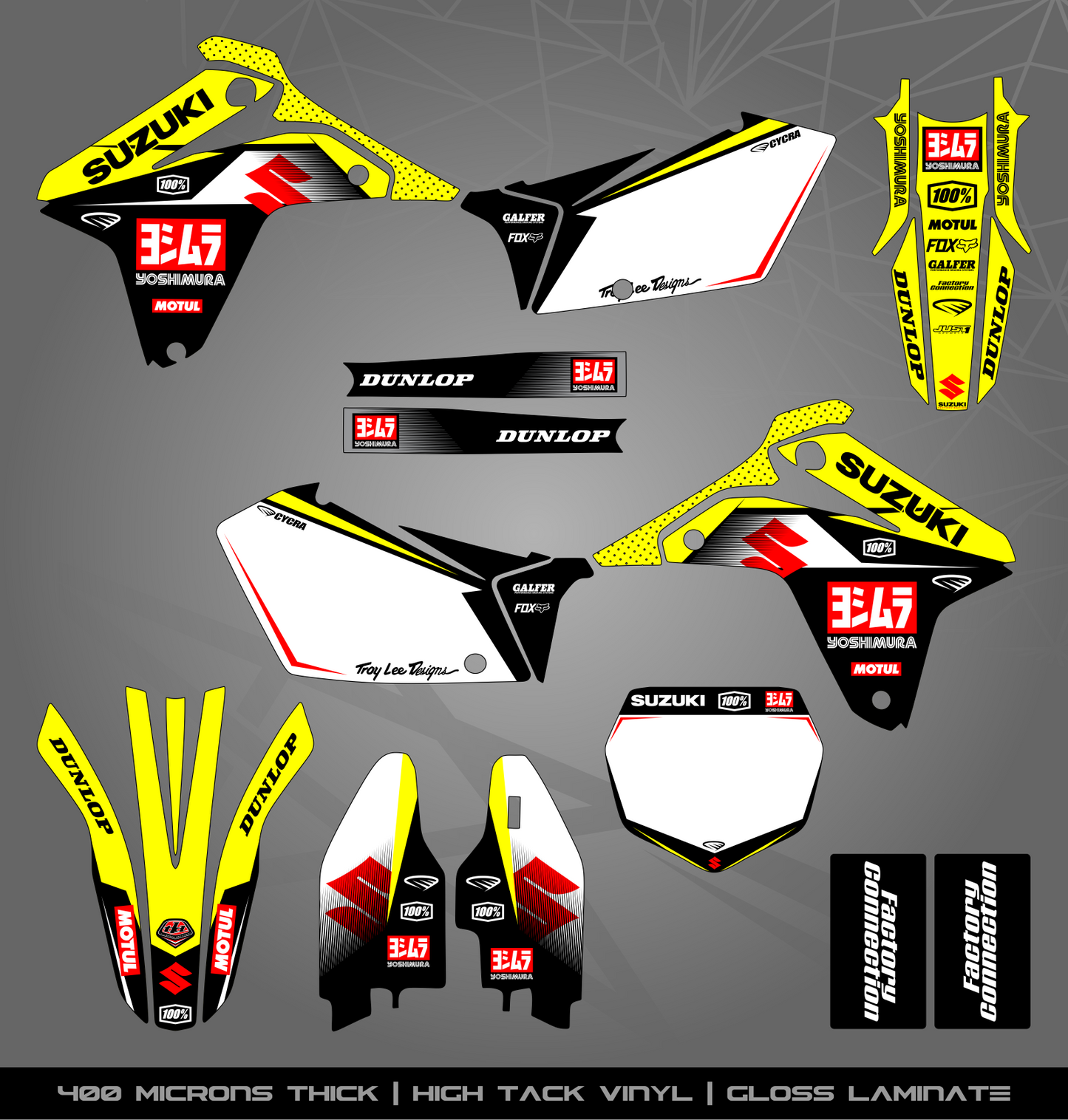 Full Sticker Kit for Suzuki MX bike