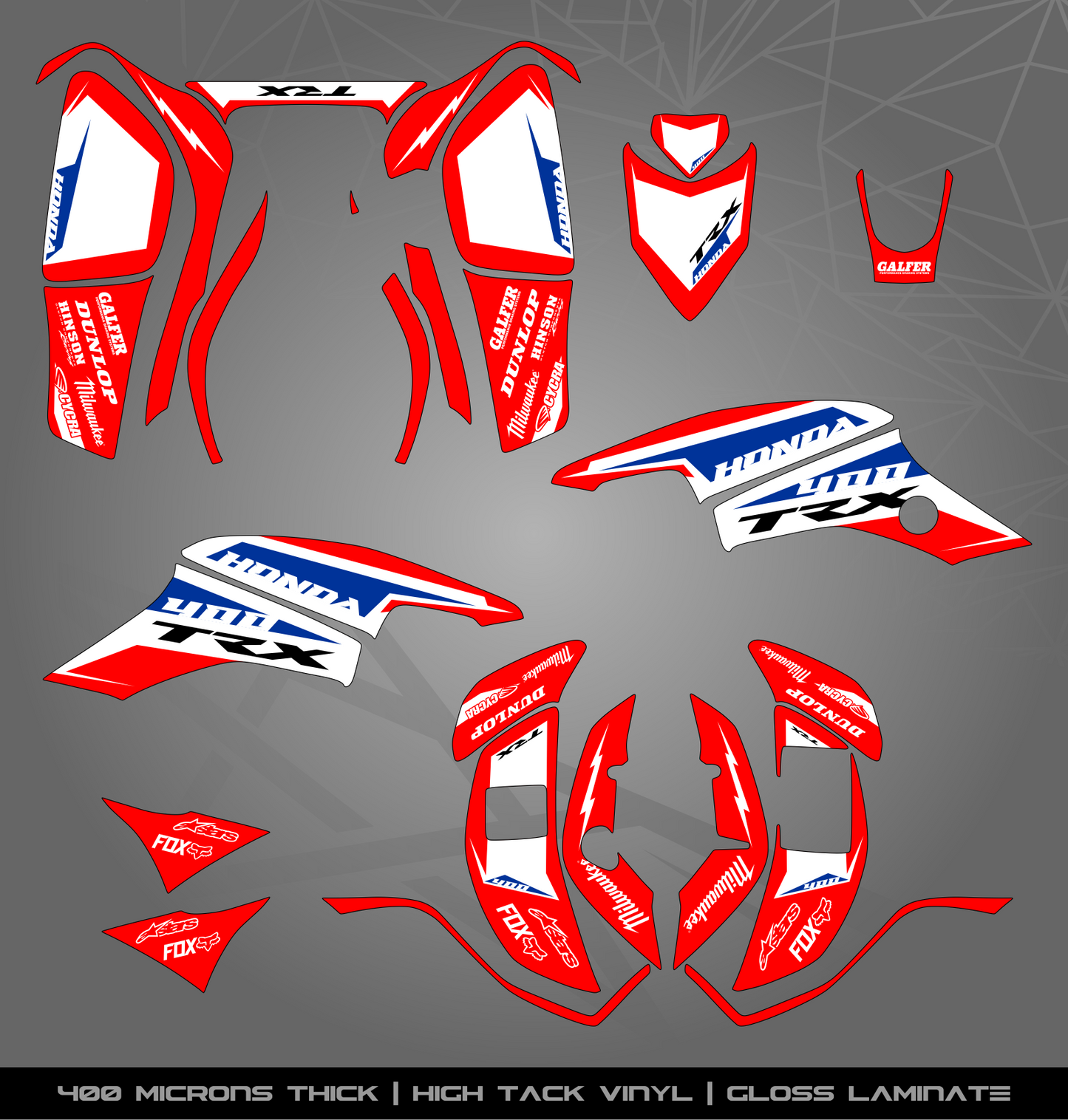 Full Sticker Kit for Honda TRX 400 EX (2005-2007)